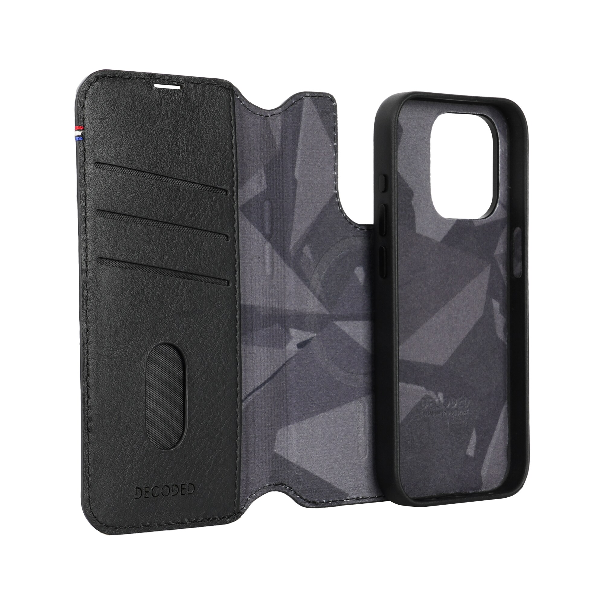 Decoded Leather Detachable Wallet für iPhone 15 Pro Max Black