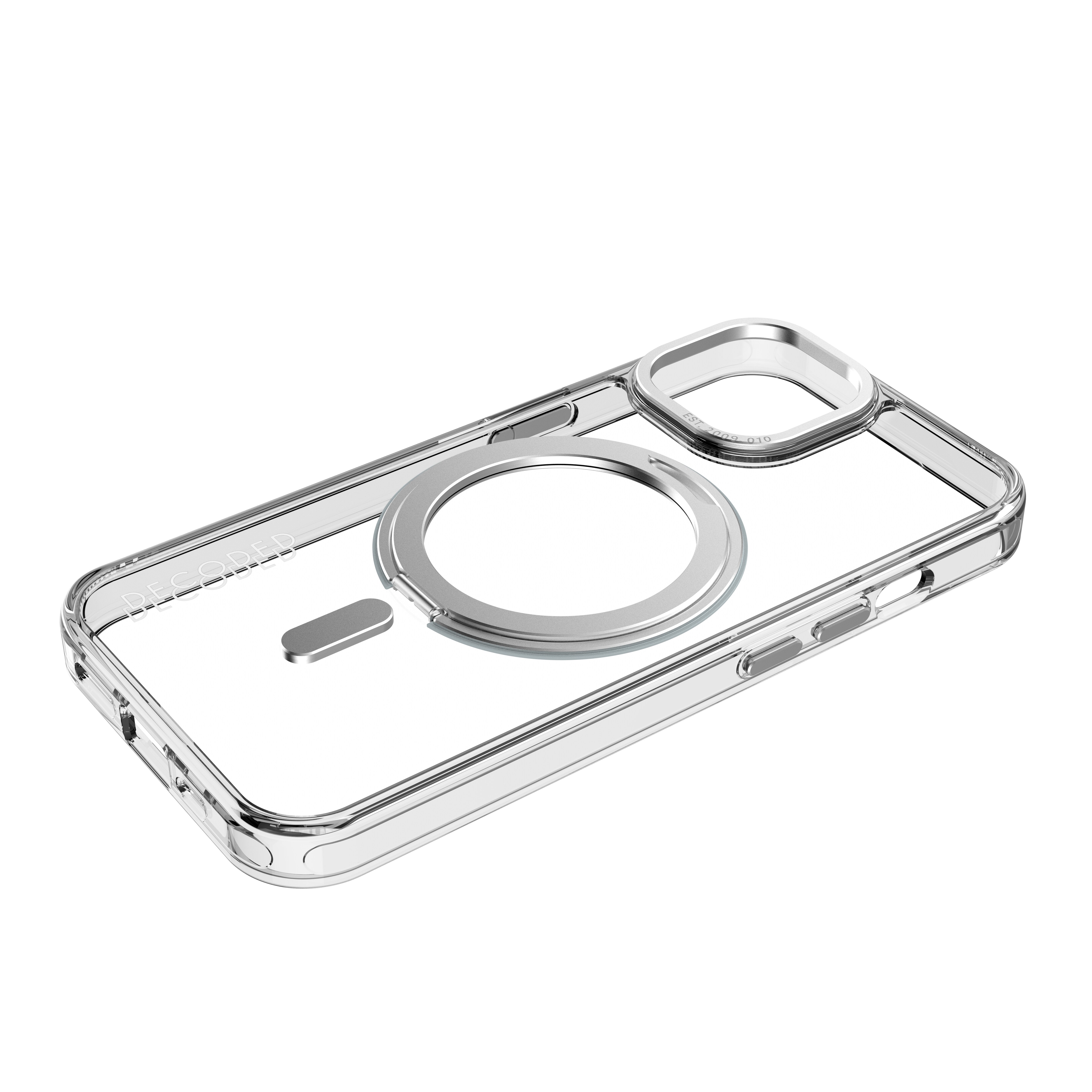 Decoded Recycled Plastic Loop Stand Backcover iP 15 Transparant