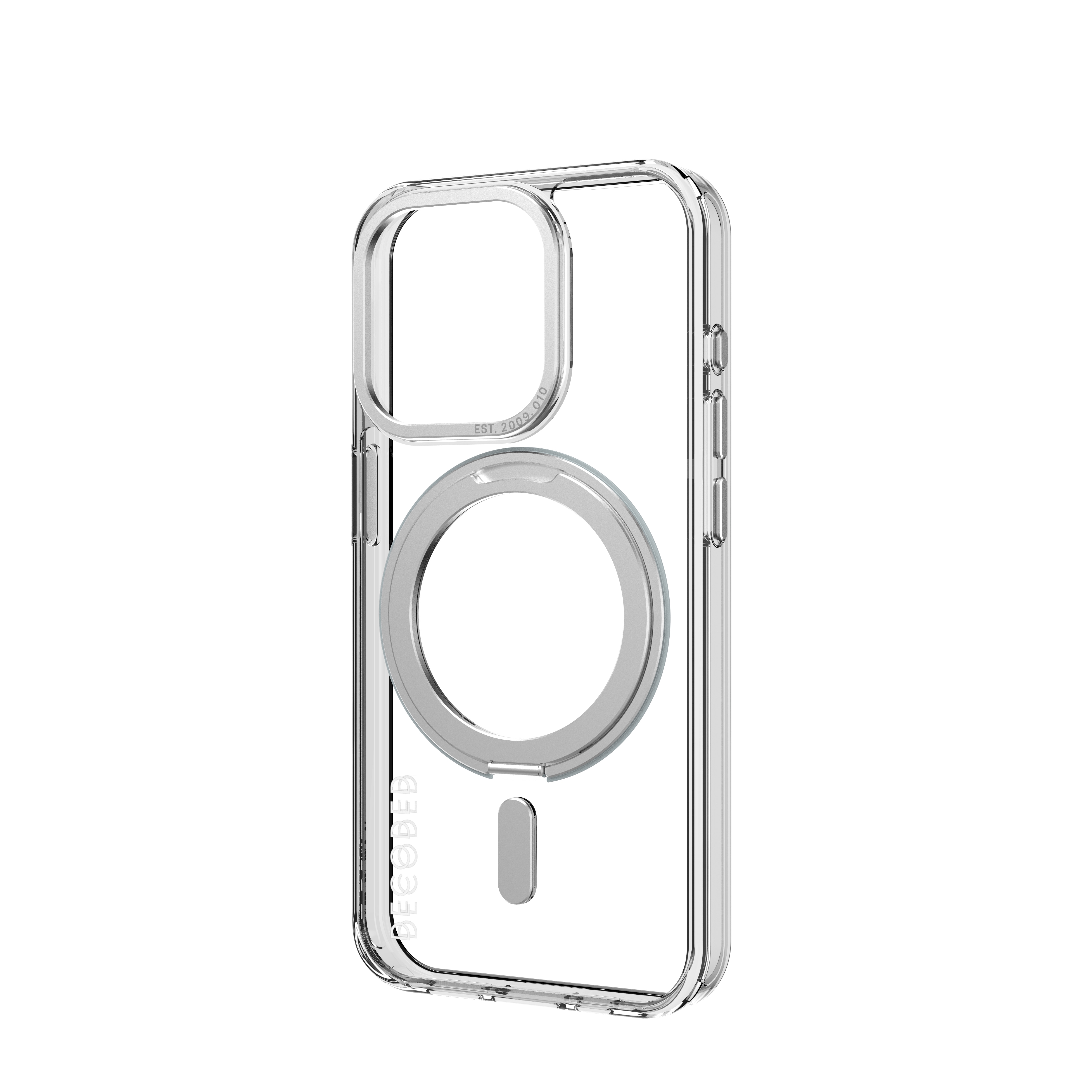 Decoded Recycled Plastic Loop Stand Backcover iPhone 15 Pro Transparant