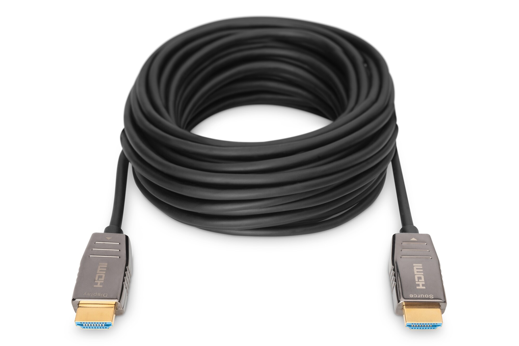 DIGITUS HDMI AOC Hybrid Glasfaser Anschlusskabel, Typ A M/M, 30m