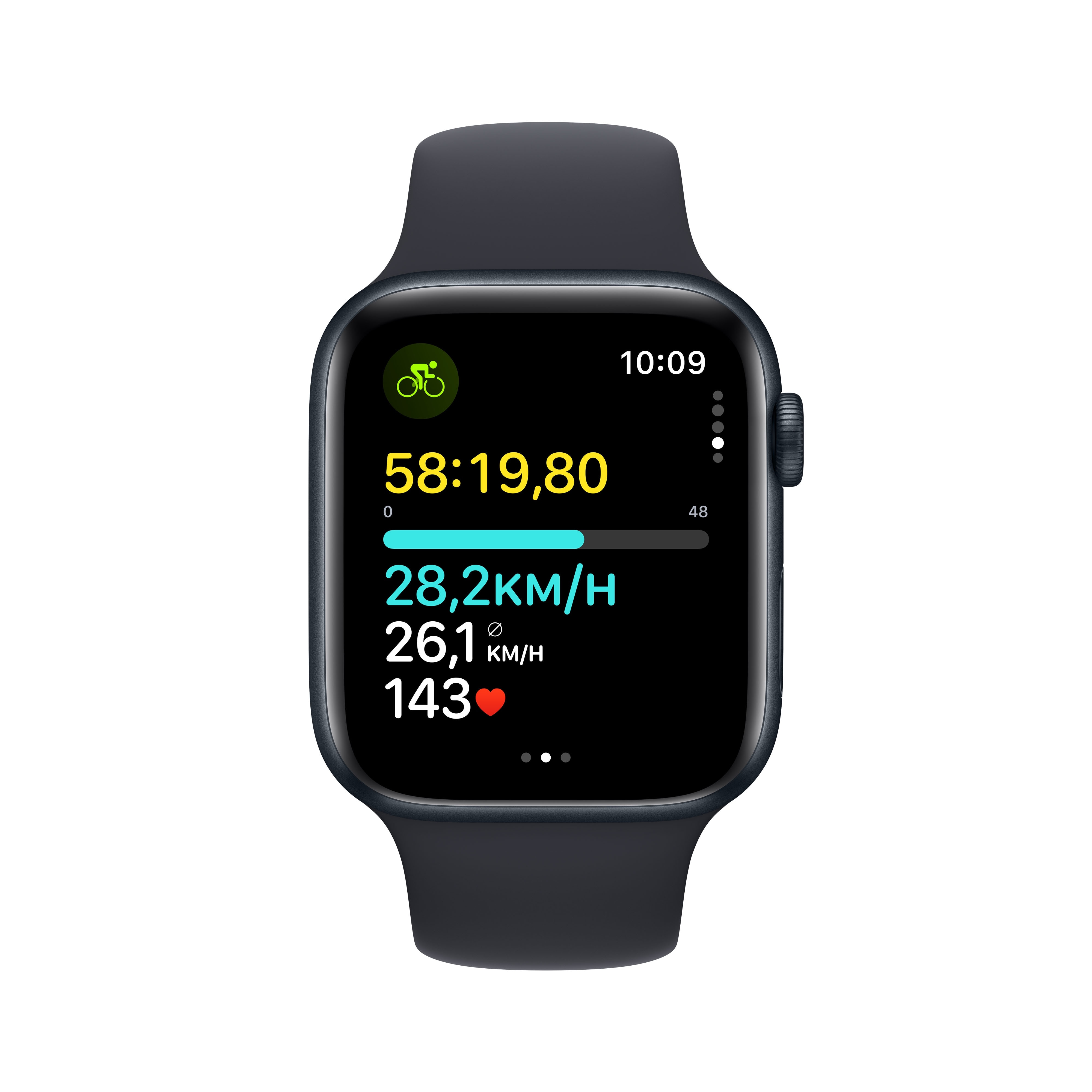 Apple Watch SE (2. Gen) GPS 44mm Alu Mitternacht Sportarmband Mitternacht - S/M