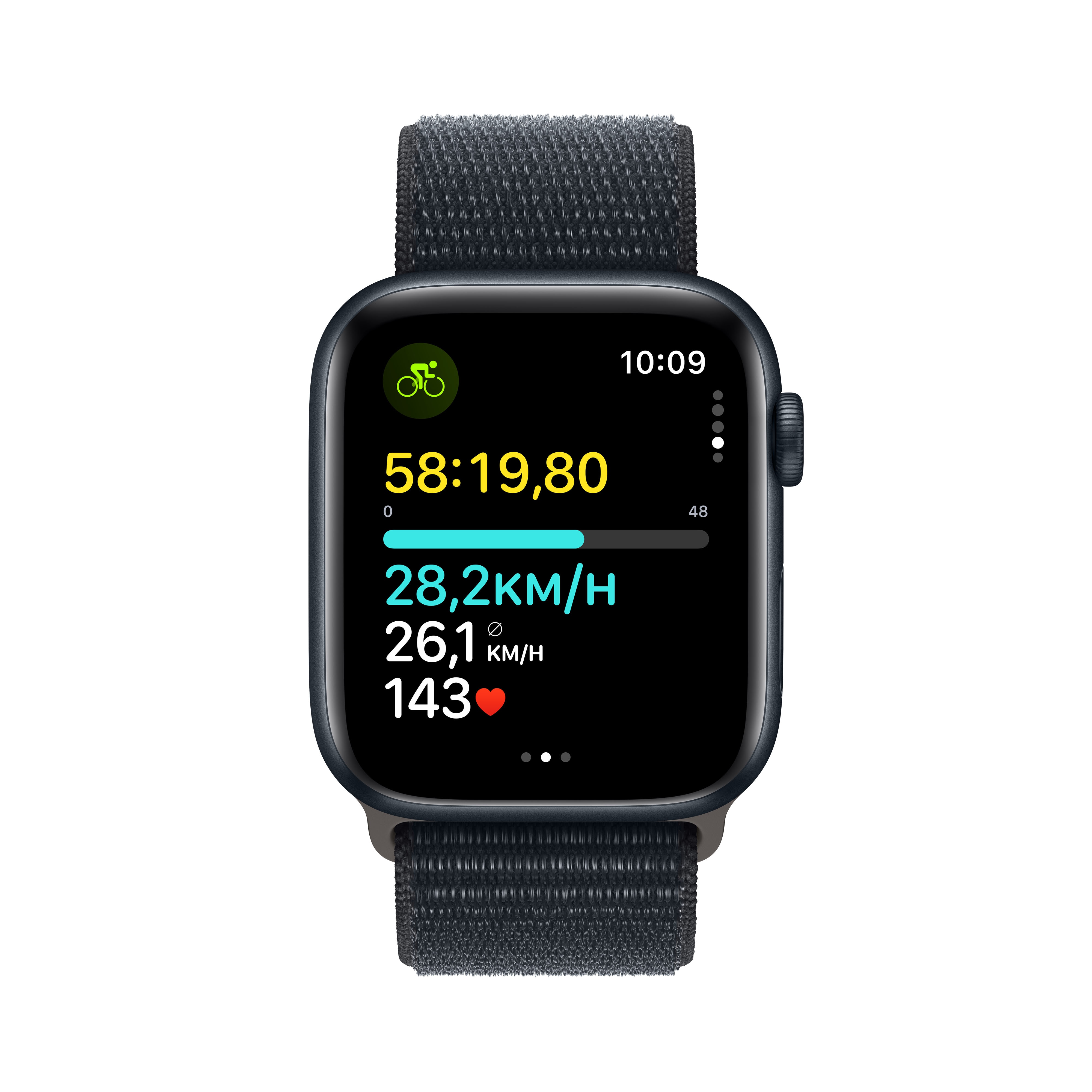 Apple Watch SE (2. Gen) GPS 44mm Alu Mitternacht Sport Loop Armband Mitternacht