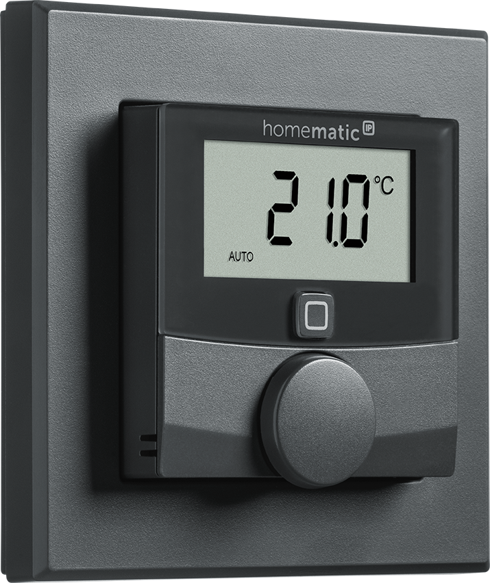 Homematic IP Wandthermostat mit Luftfeuchtigkeitssensor anthrazit HmIP-WTH-A