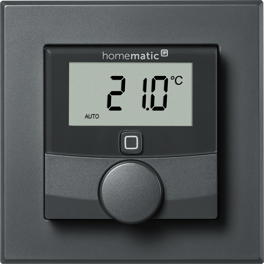 Homematic IP Wandthermostat mit Luftfeuchtigkeitssensor anthrazit HmIP-WTH-A