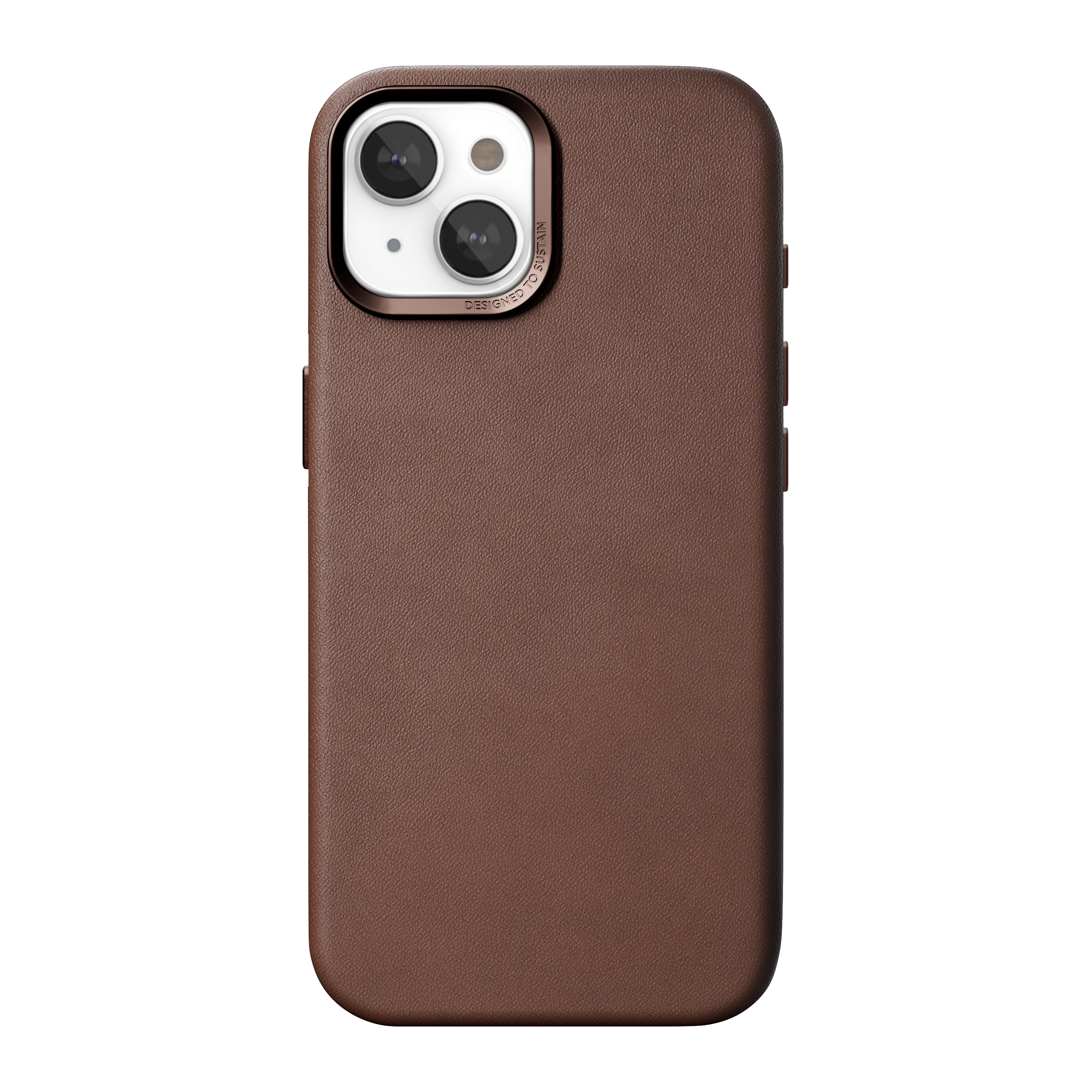 Woodcessories Bio Leather Case MagSafe iPhone 15 Plus Brown