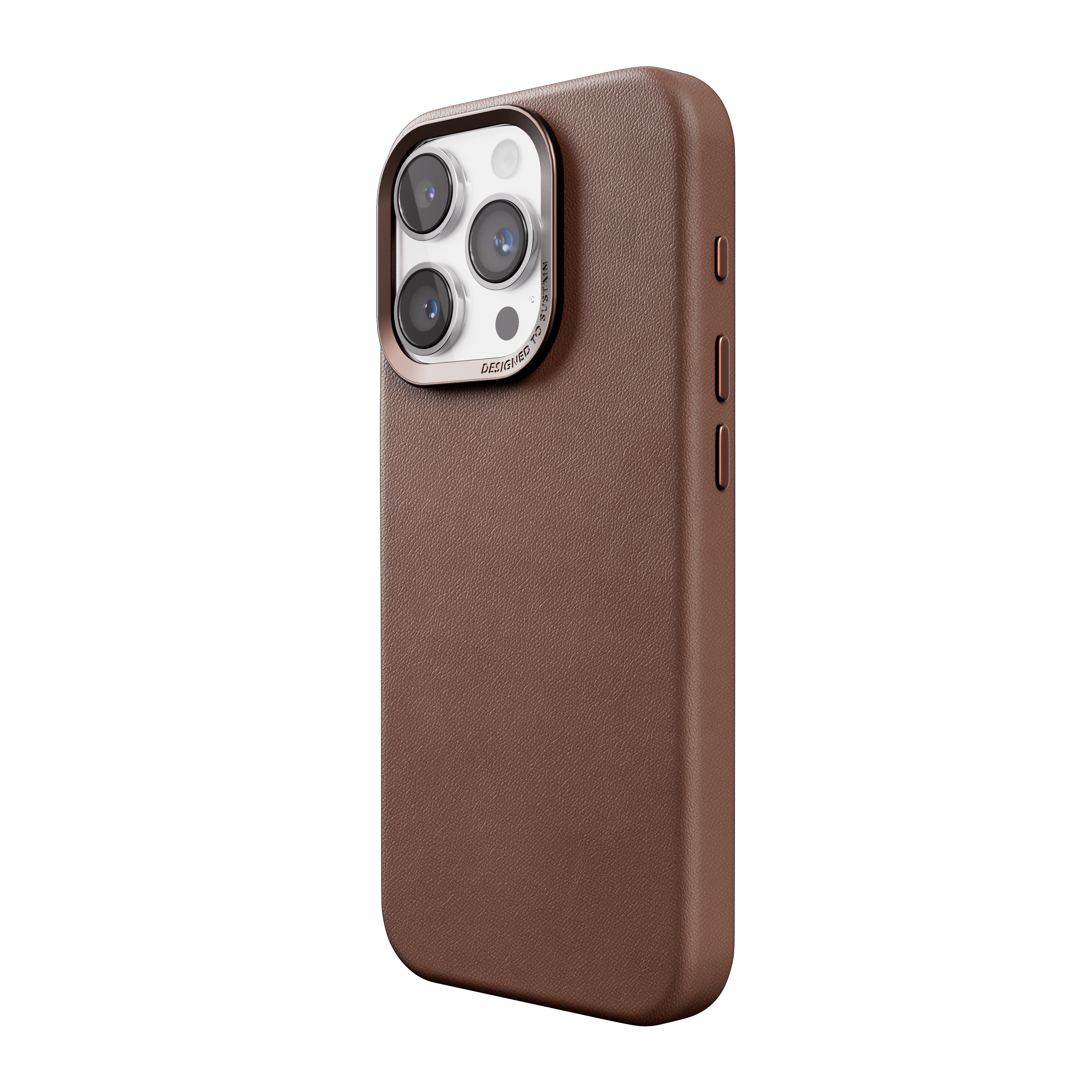 Woodcessories Bio Leather Case MagSafe iPhone 15 Pro Brown