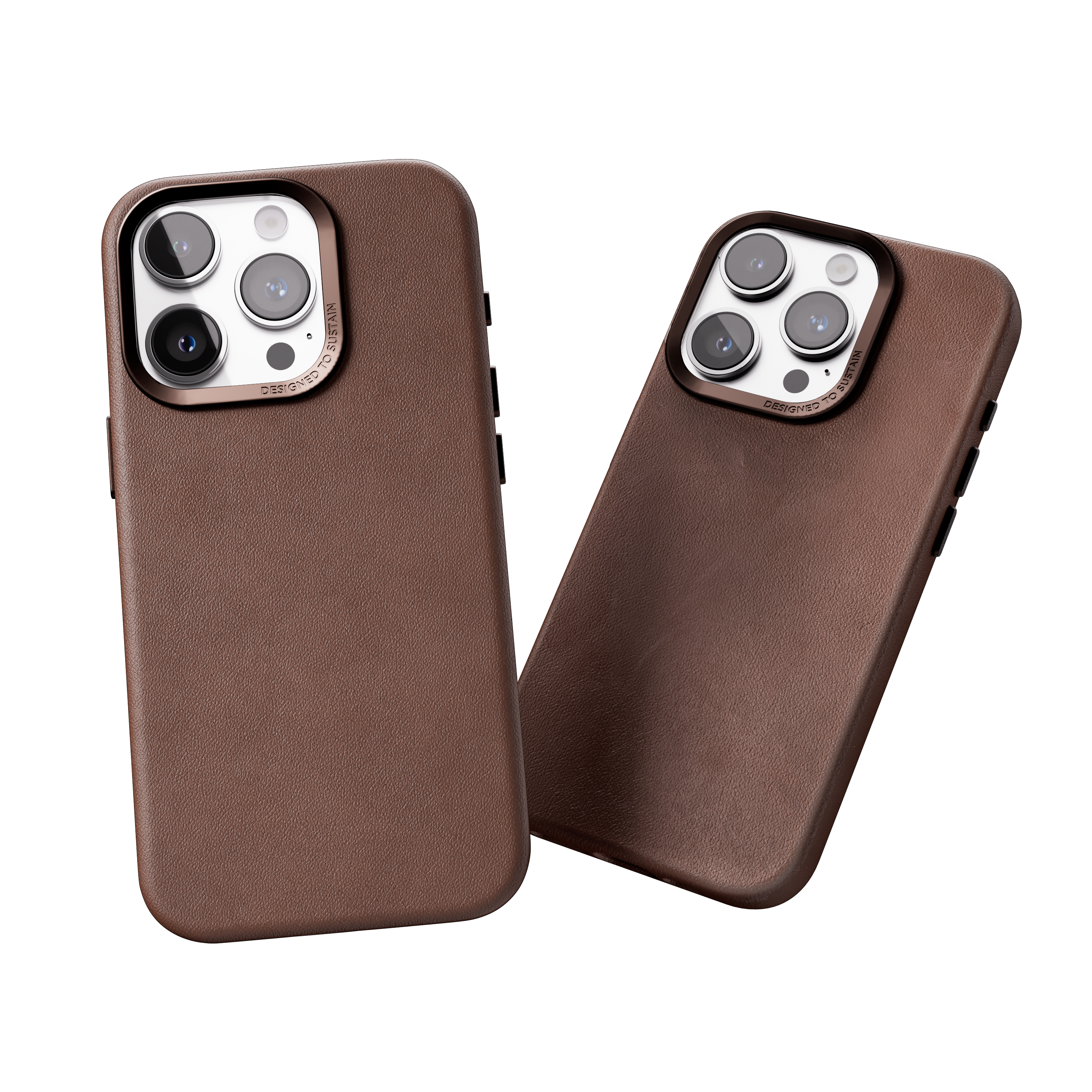 Woodcessories Bio Leather Case MagSafe iPhone 15 Pro Max Brown