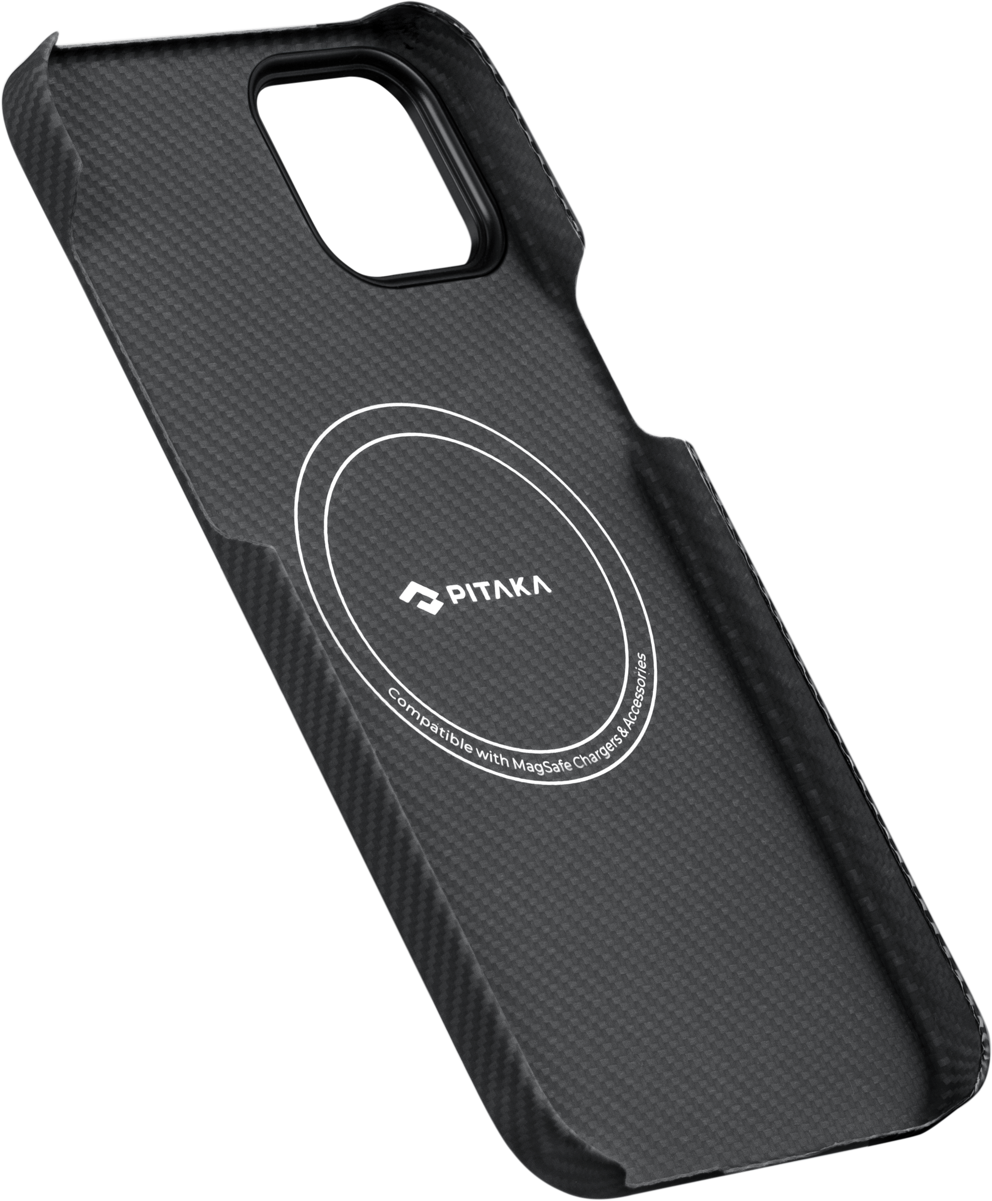 Pitaka MagEZ Case for iPhone 15 (Black/Grey Twill) 600D