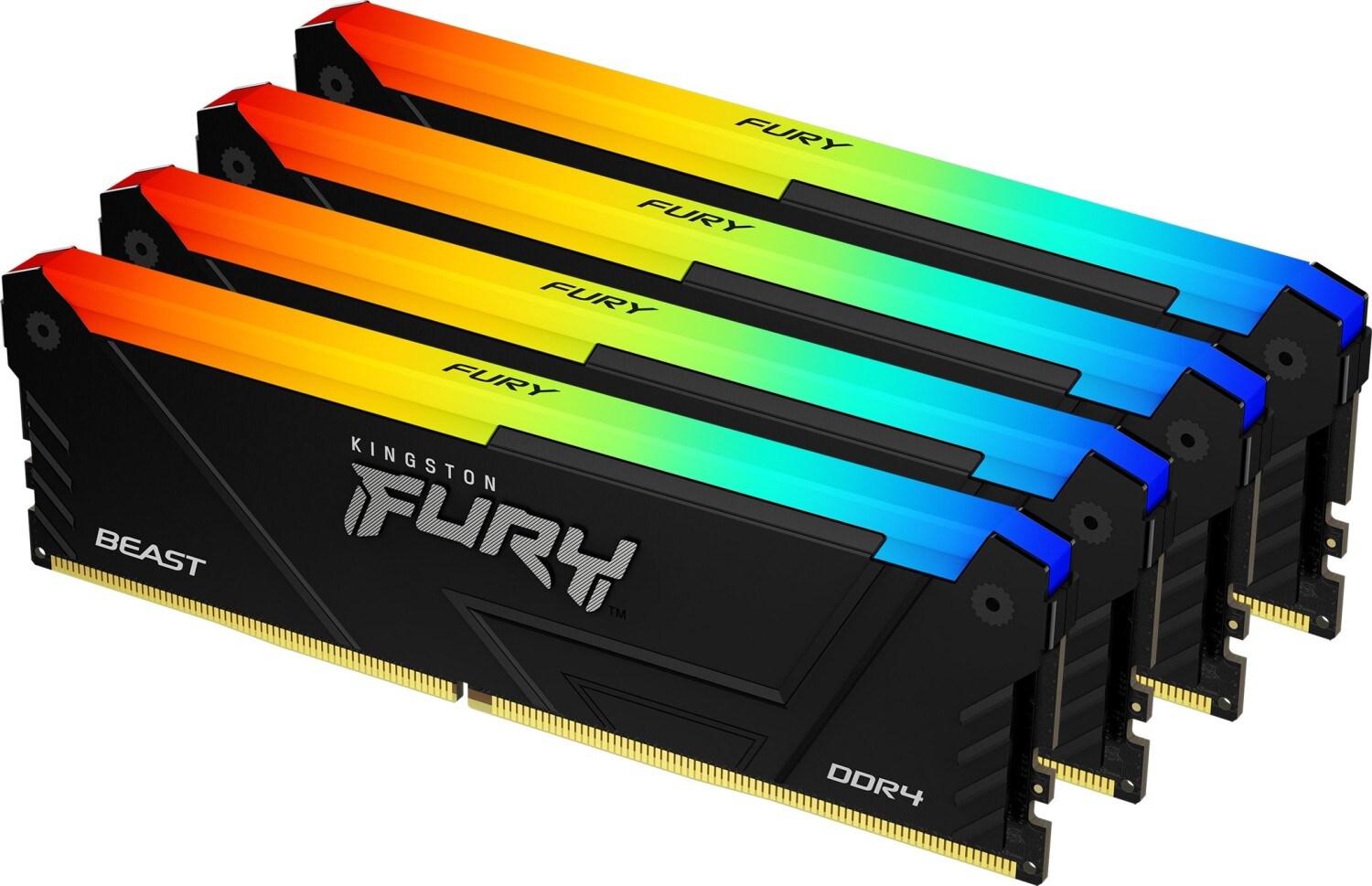 32GB (4x8GB) KINGSTON FURY Beast RGB DDR4-3200 CL16 RAM Gaming Arbeitsspeicher