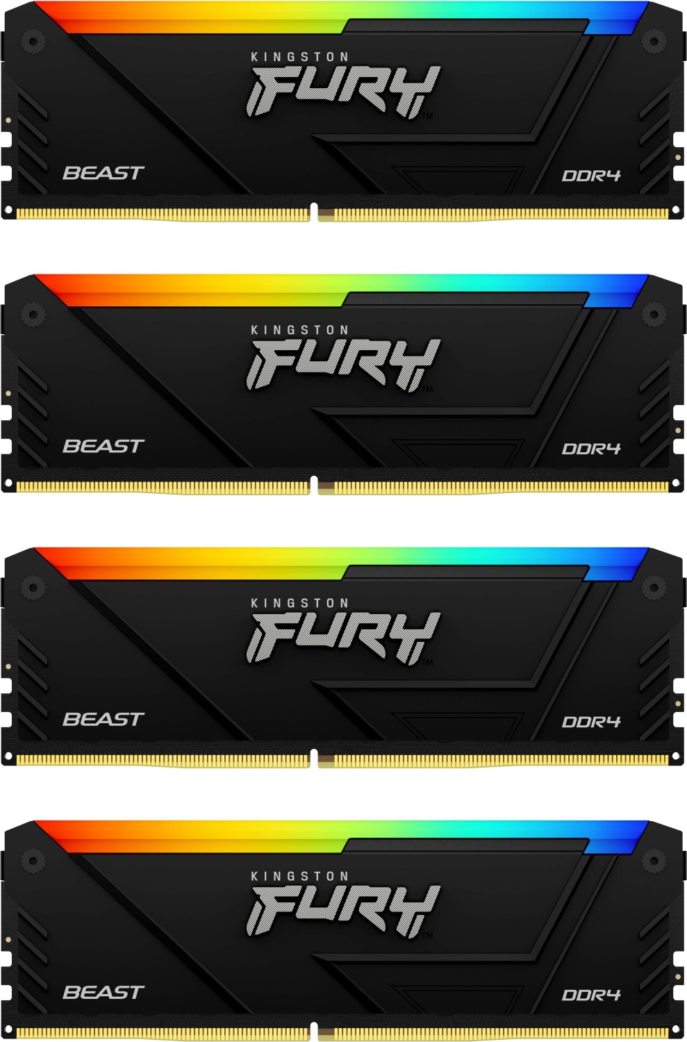 32GB (4x8GB) KINGSTON FURY Beast RGB DDR4-3200 CL16 RAM Gaming Arbeitsspeicher