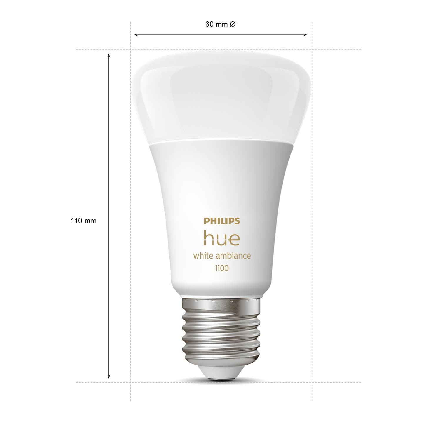 Philips Hue White Ambiance E27 Doppelpack 2x806lm 75W