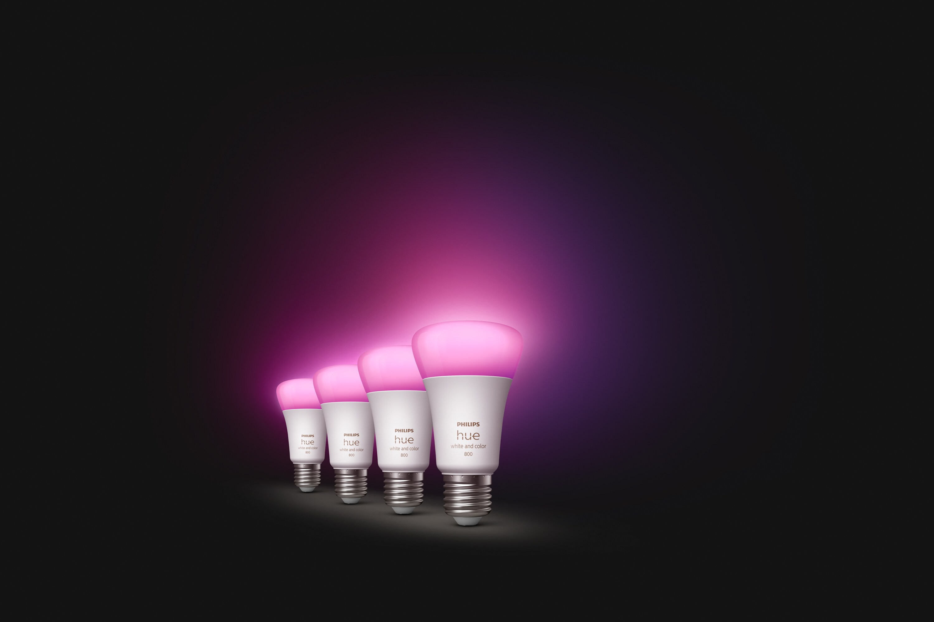 Philips Hue White &amp; Color Ambiance E27 570lm 60W, 4er Pack