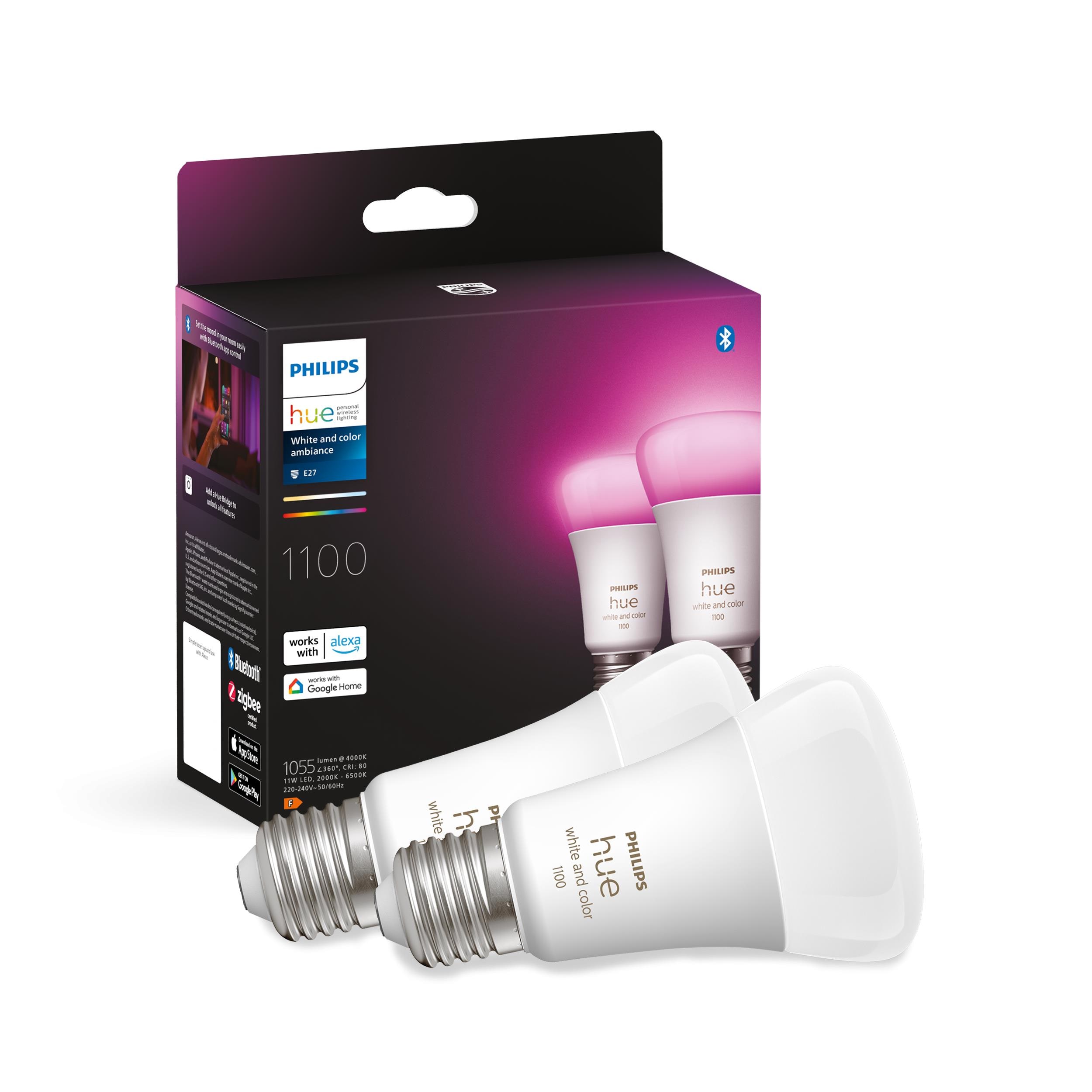 Philips Hue White &amp; Color Ambiance E27 806lm 75W, 2er Pack