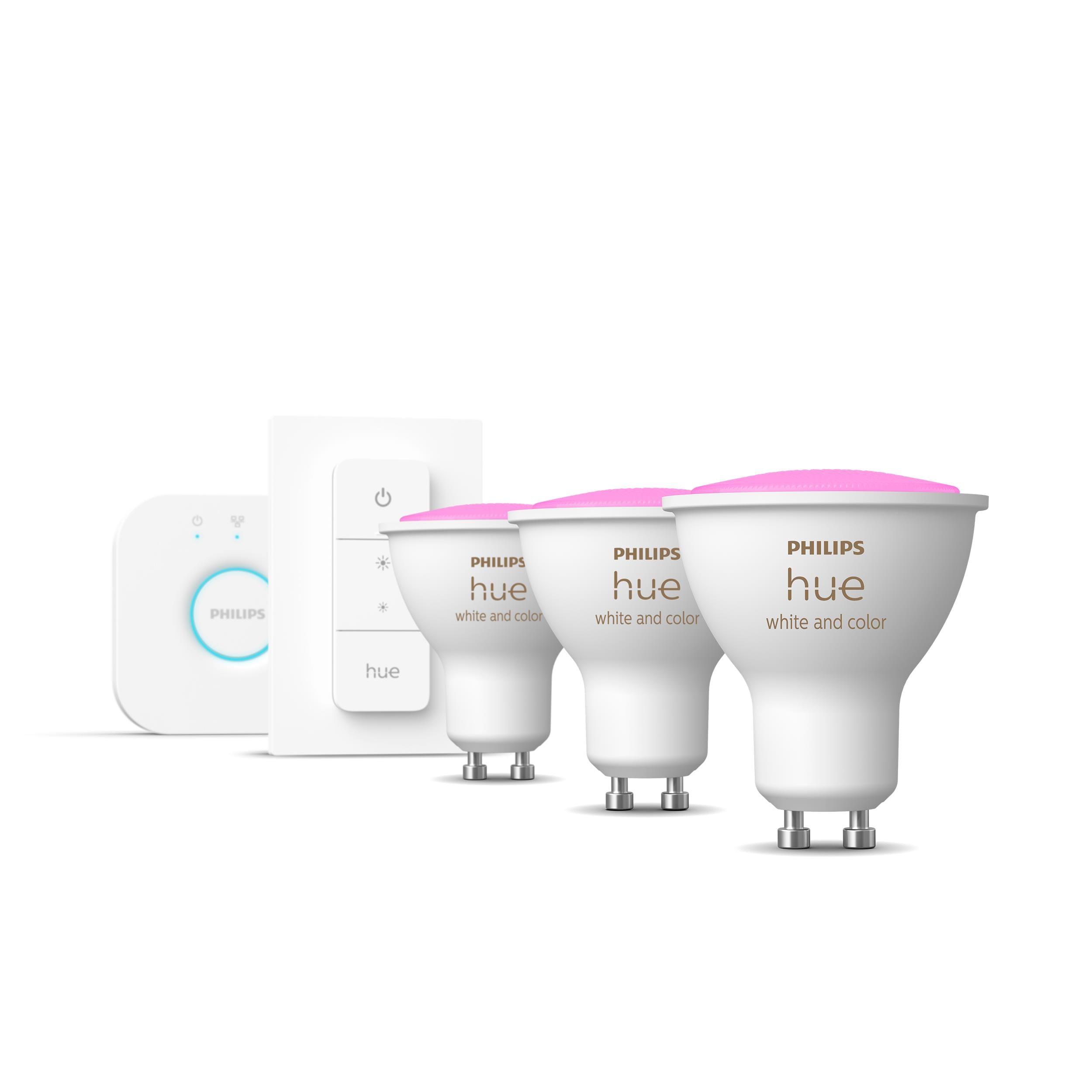 *Philips Hue Starter Set White &amp; Col. Amb. GU10 3x350lm &amp; Dimmschalter