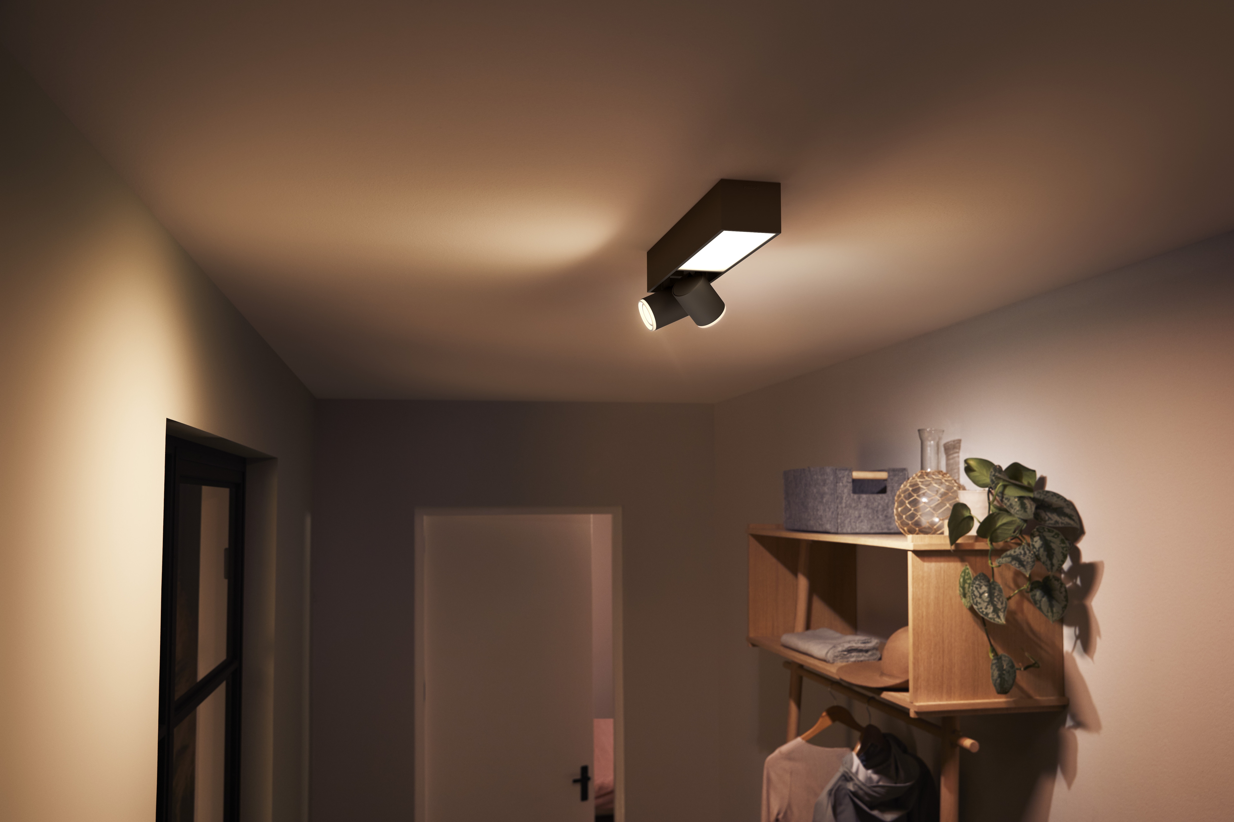 Philips Hue White &amp; Color Ambiance BT Centris Spot 2 flg. schwarz 1540lm