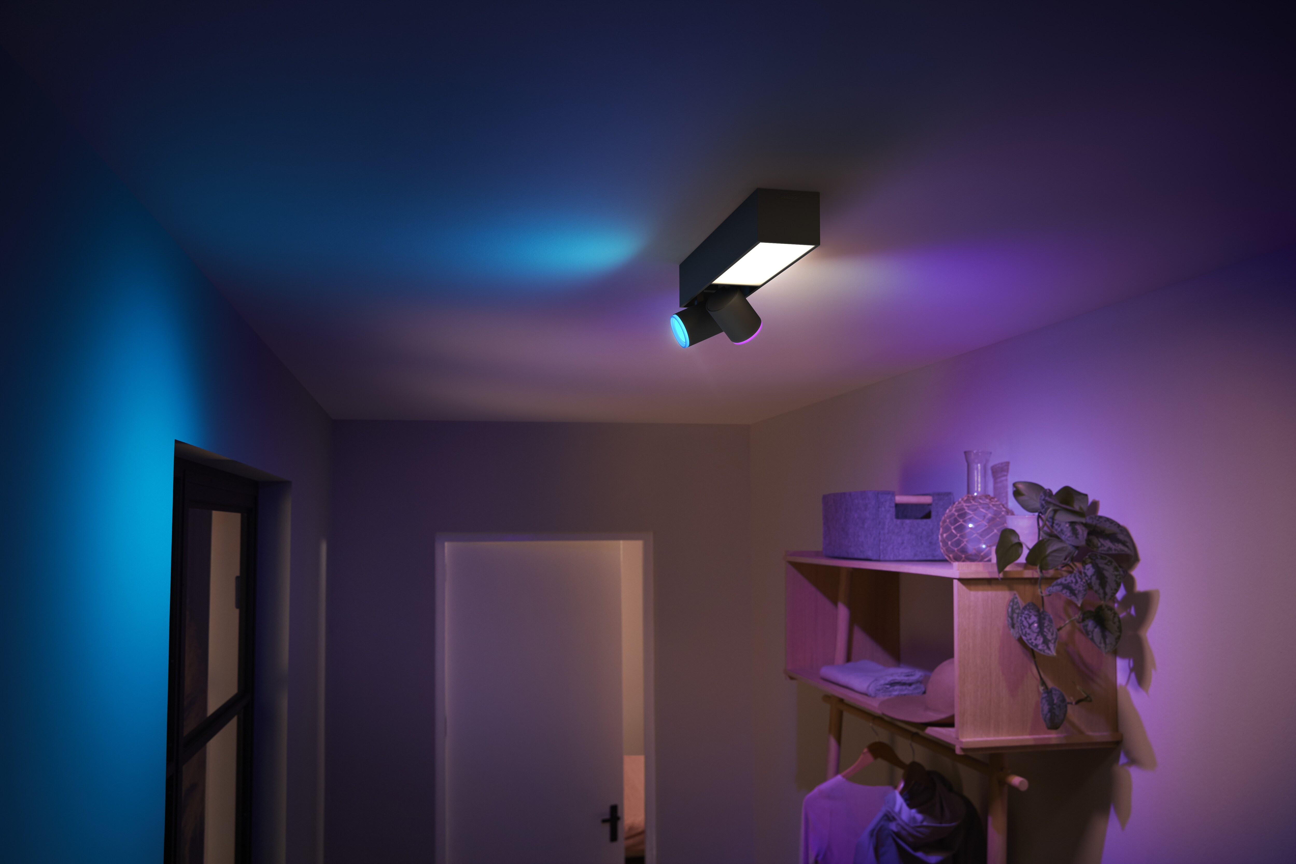 Philips Hue White &amp; Color Ambiance BT Centris Spot 2 flg. schwarz 1540lm