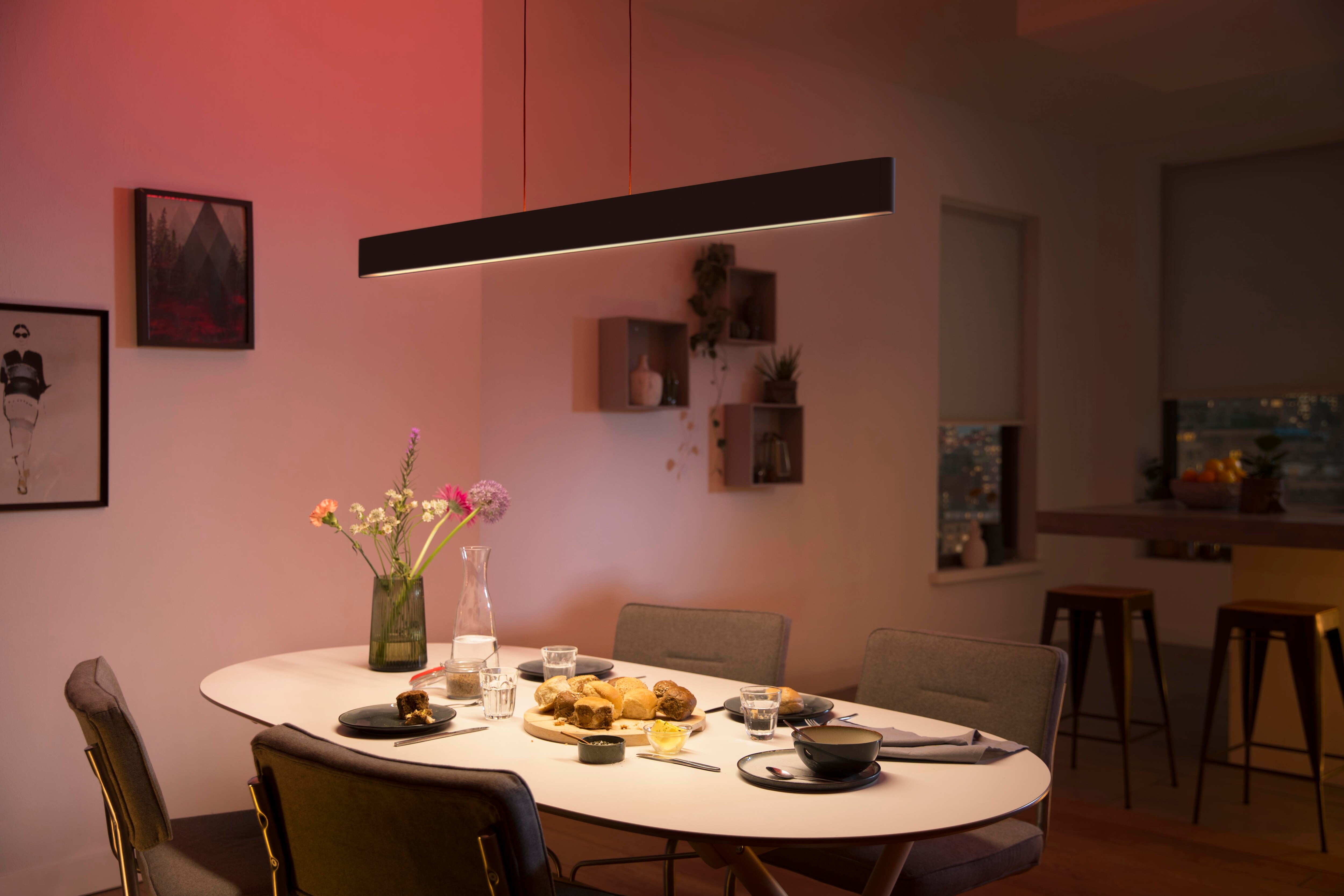 Philips Hue White &amp; Col. Amb. Ensis Pendelleuchte schwarz 6000lm