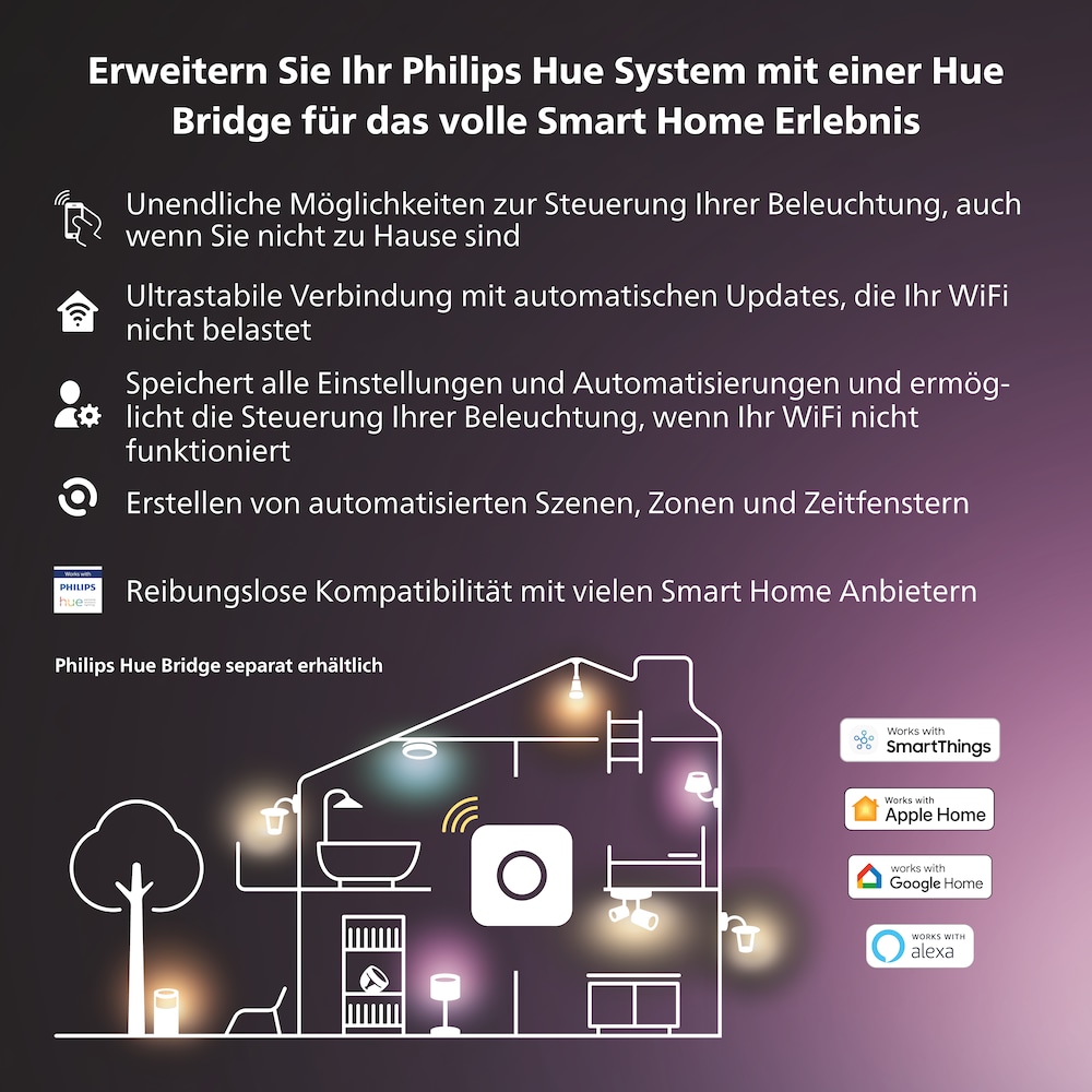 Philips Hue White &amp; Col. Amb. Ensis Pendelleuchte weiß 6000lm