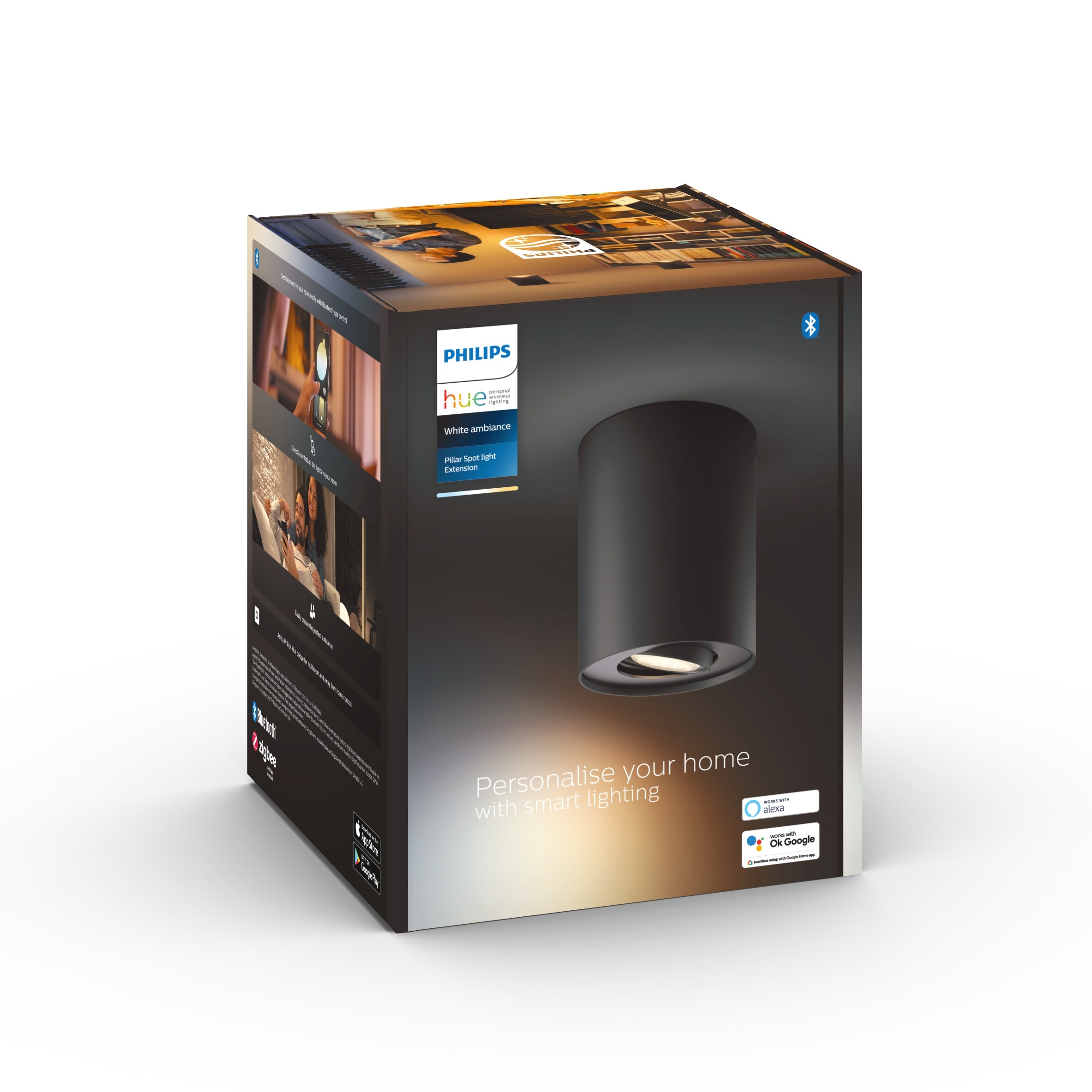 Philips Hue White Ambiance Pillar Spot 1 flg. schwarz 350lm Erweiterung