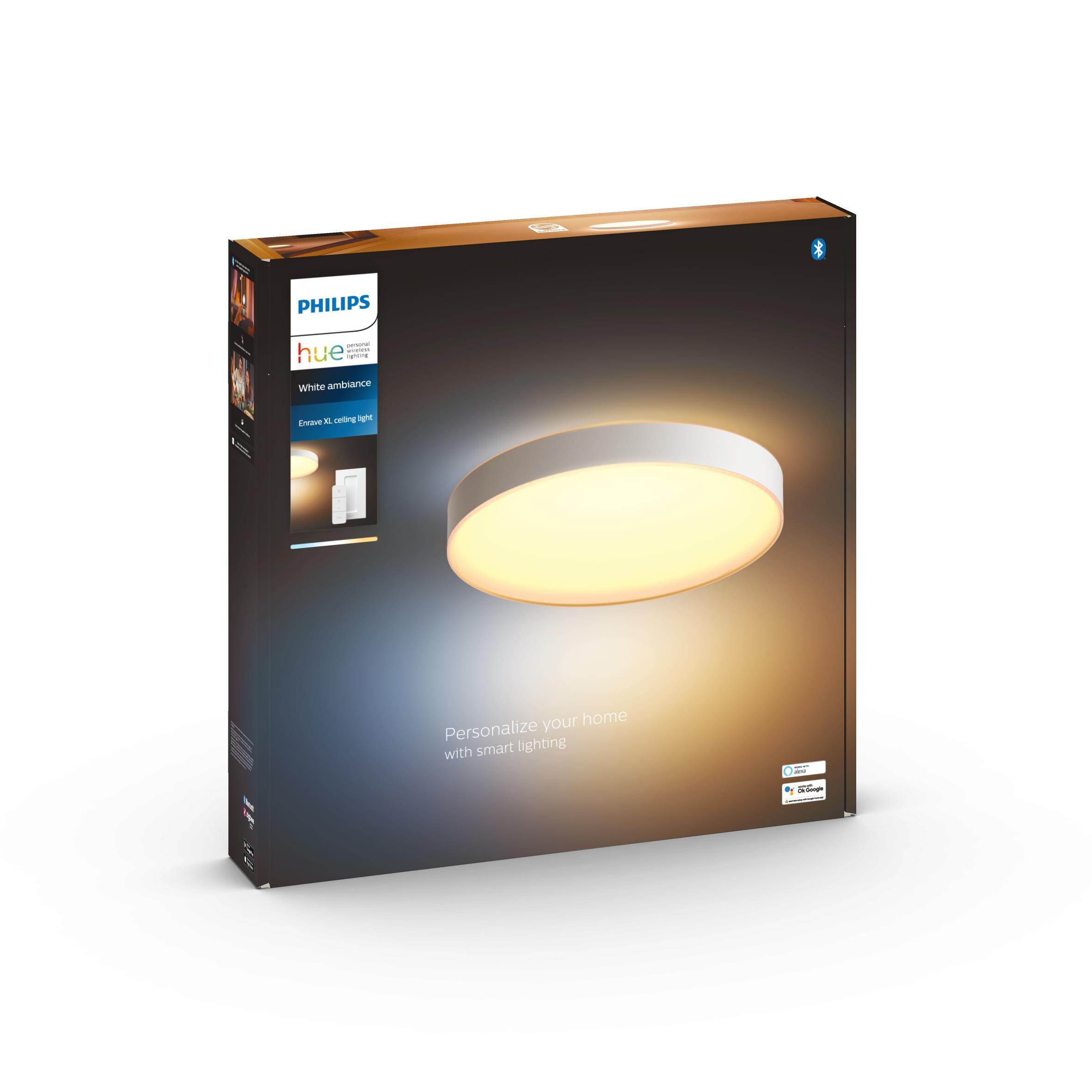 Philips Hue White Ambiance Enrave Deckenleuchte XL wh 6500lm inkl. Dimmschalter