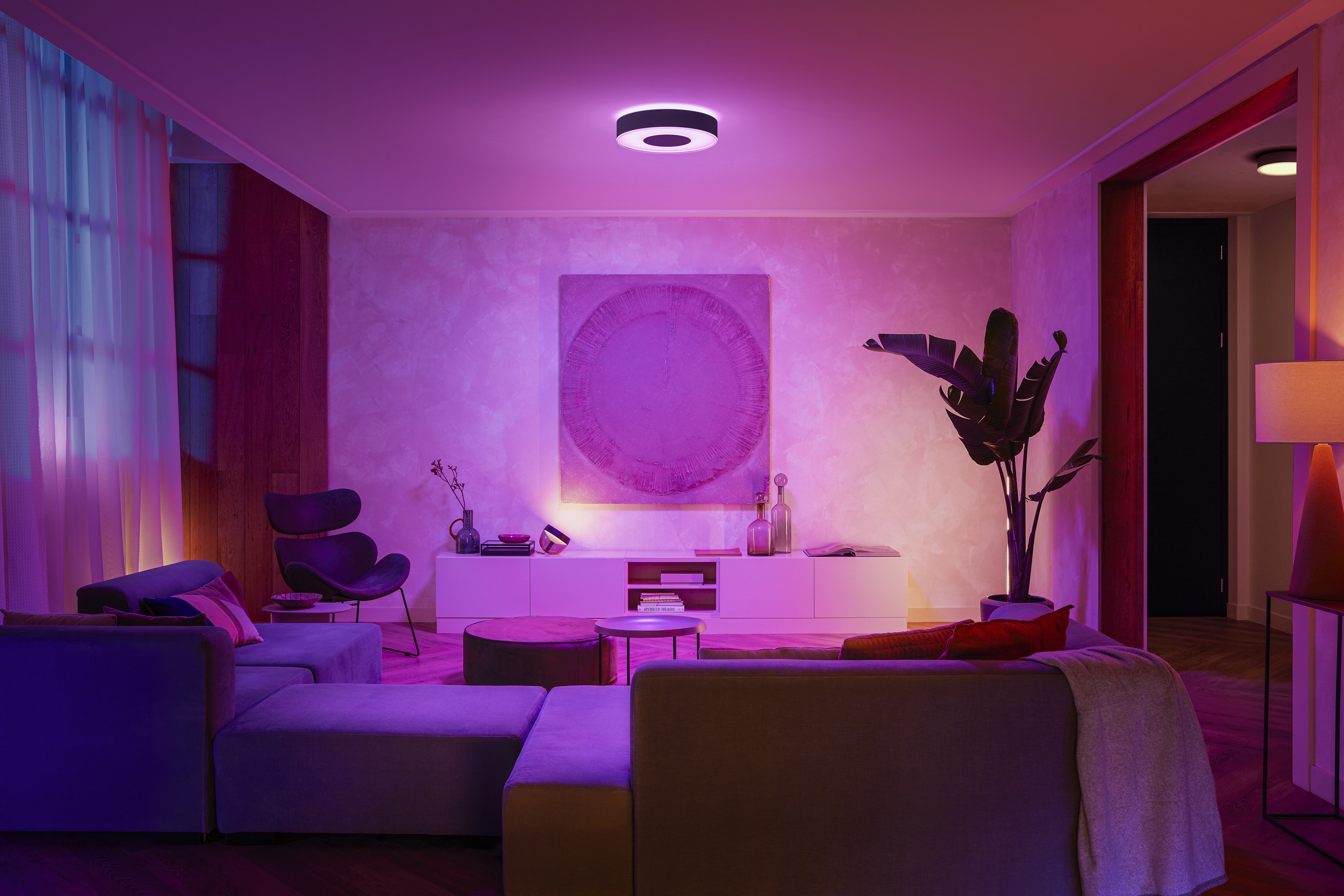 Philips Hue White &amp; Col. Amb. Infuse Deckenleuchte M schwarz 2100lm