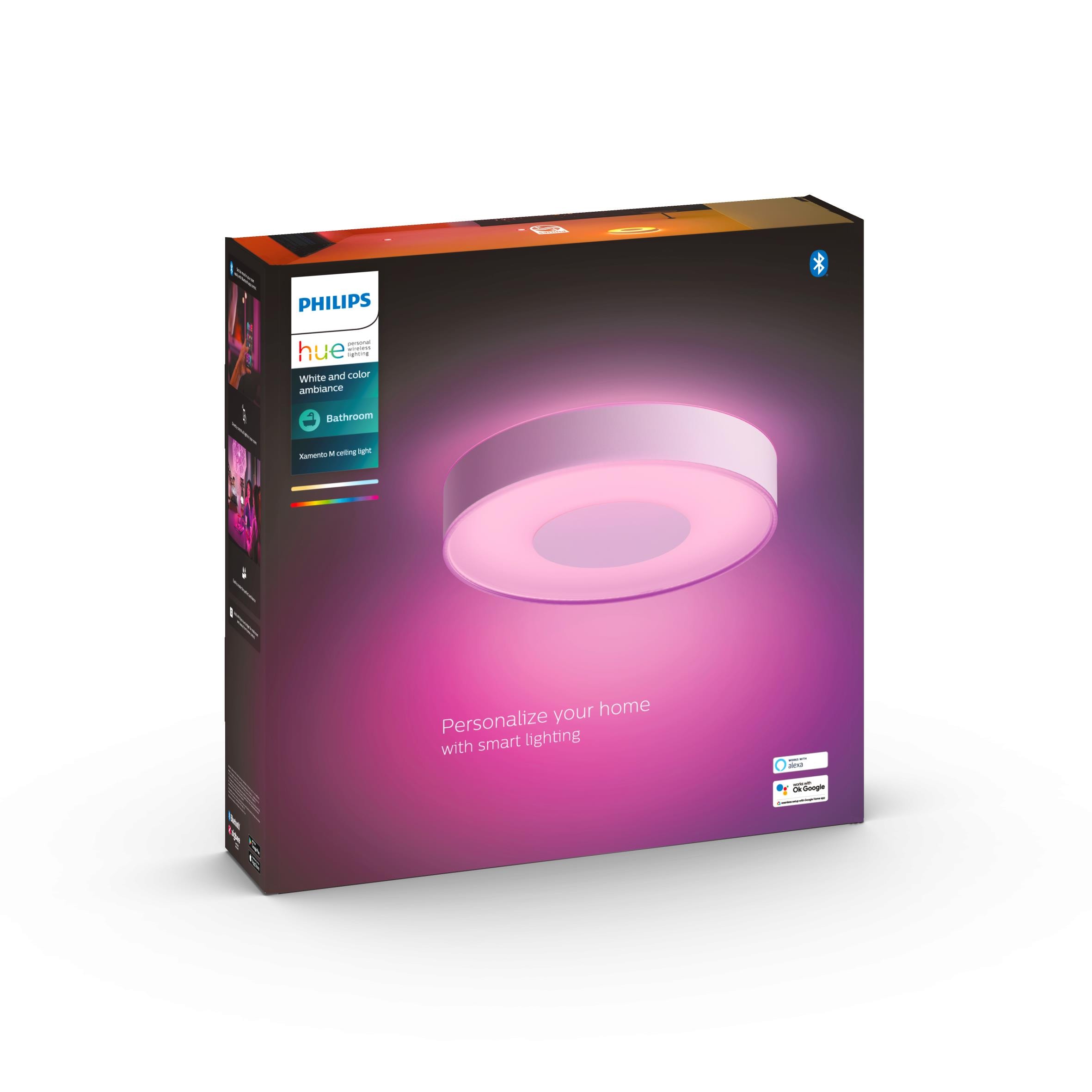 Philips Hue White &amp; Col. Amb. Xamento Deckenleuchte M weiß 2400lm