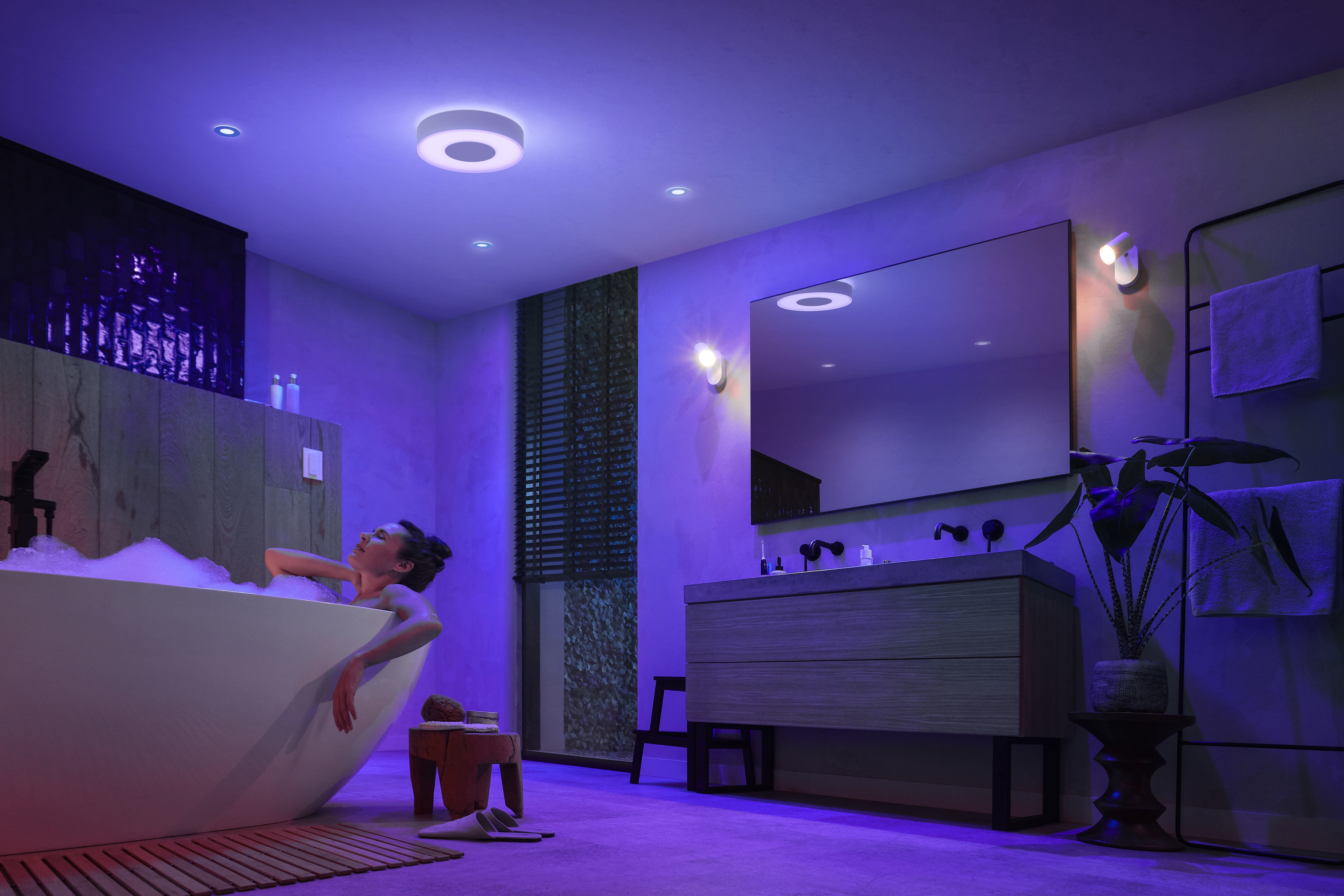 Philips Hue White &amp; Col. Amb. Xamento Deckenleuchte M weiß 2400lm