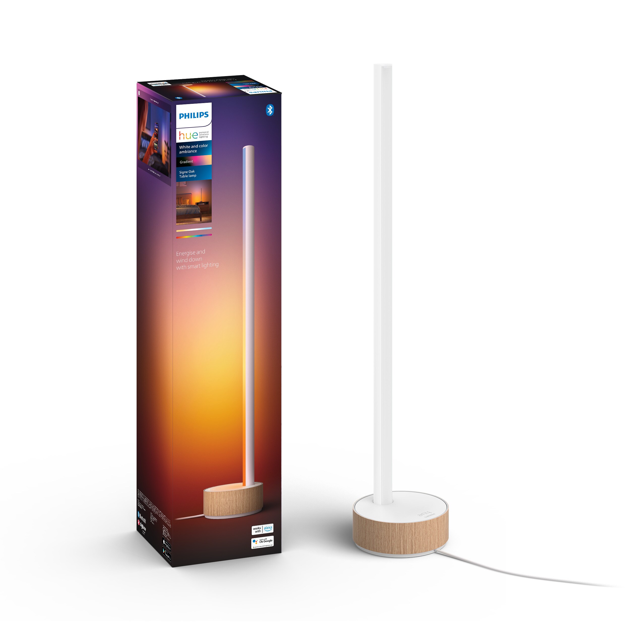 Philips Hue Gradient Signe Tischleuchte Oak