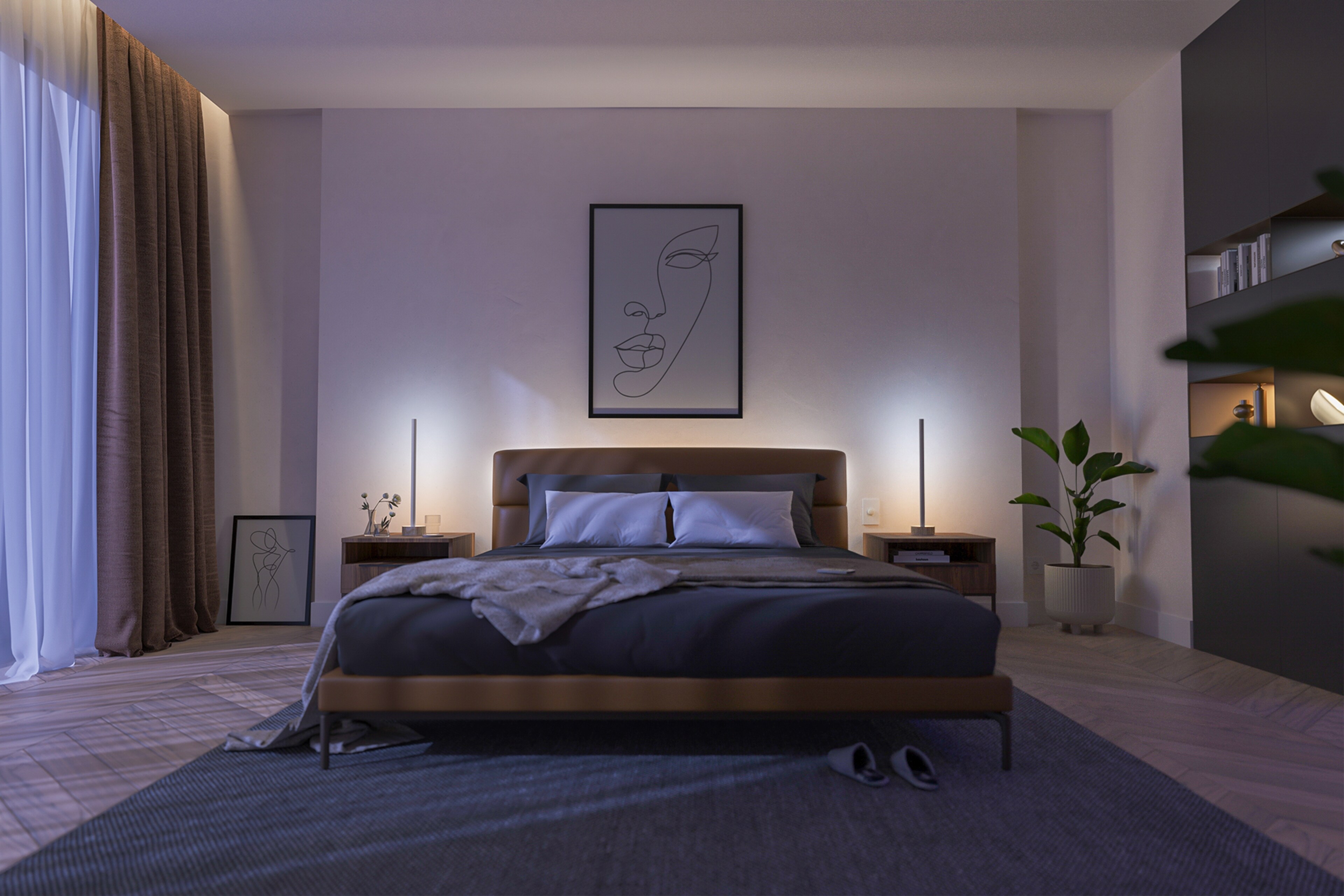 Philips Hue Gradient Signe Stehleuchte Oak