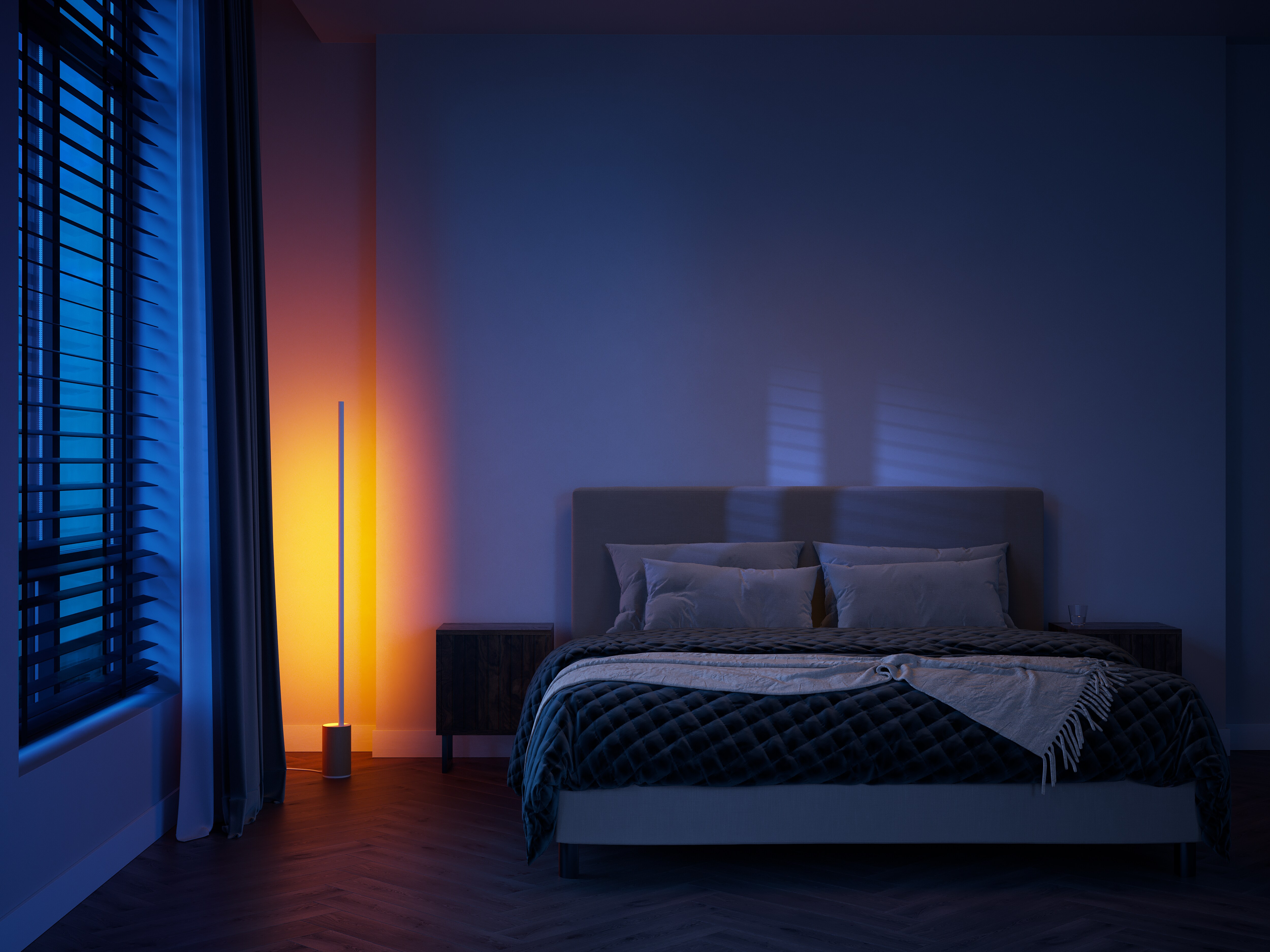 Philips Hue Gradient Signe Stehleuchte Oak