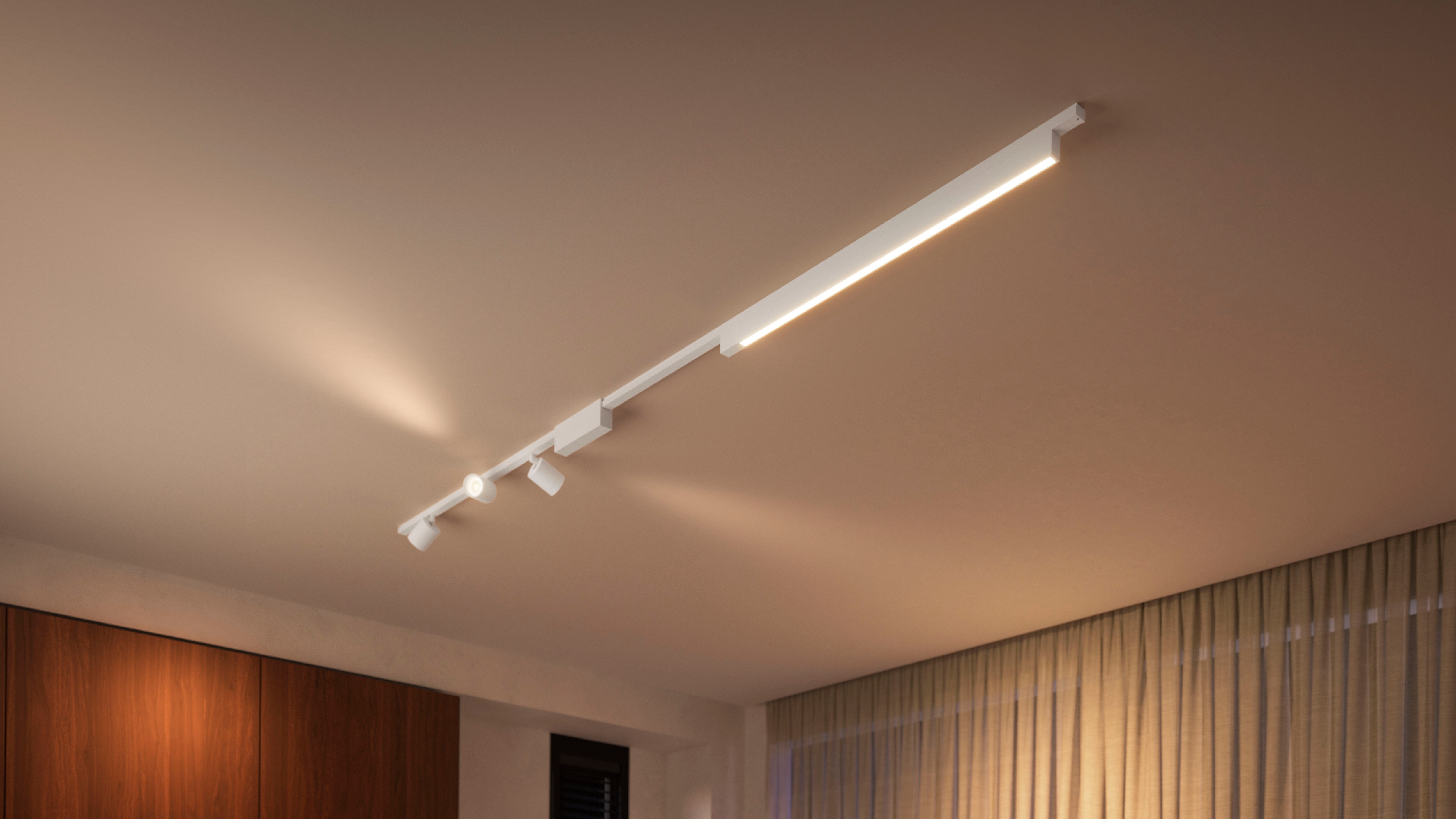 Philips Hue Perifo Basis-Set Deckenleuchte 3 Spots + Lightbar weiß