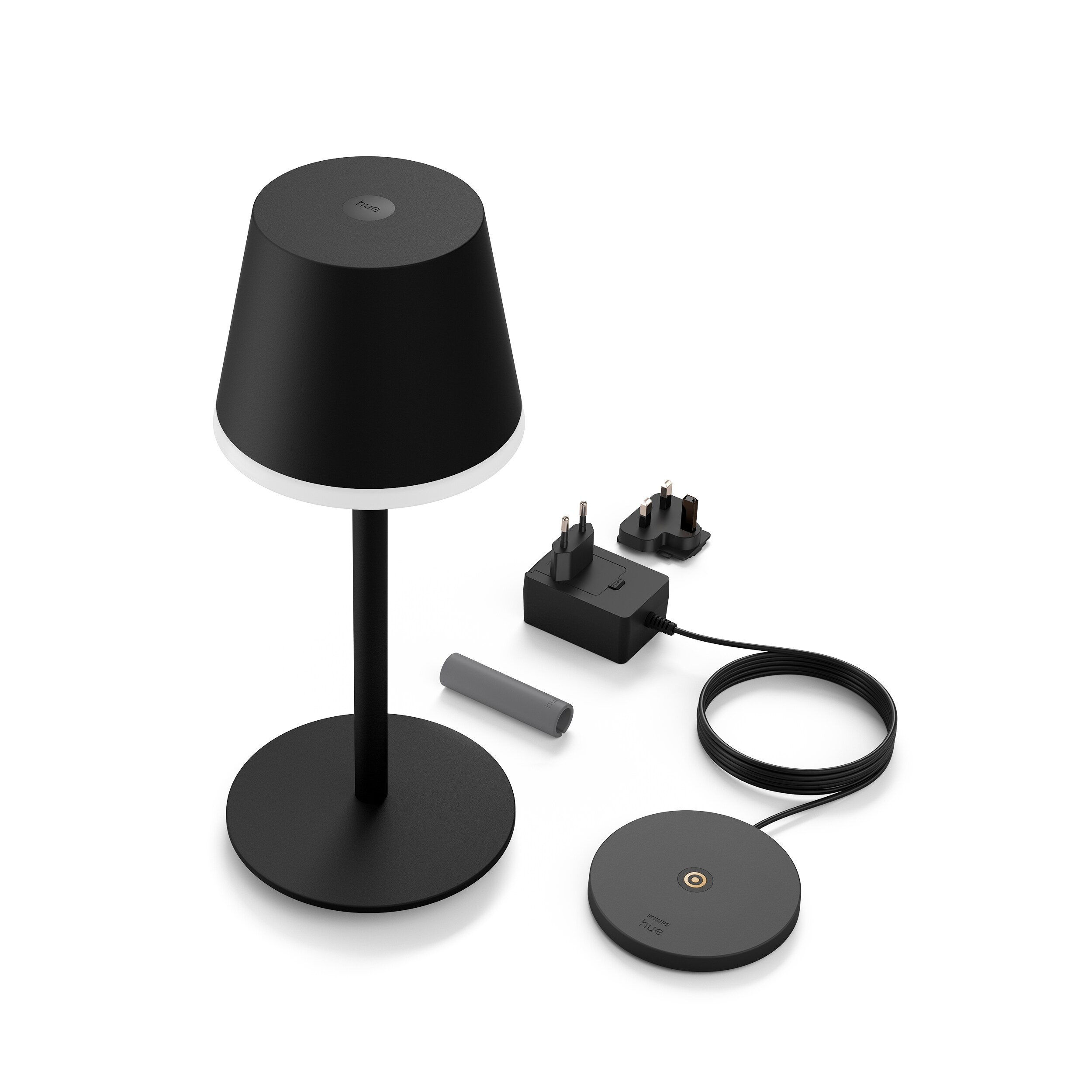 Philips Hue White &amp; Color Ambiance Go Tragbare Tischleuchte schwarz 370lm