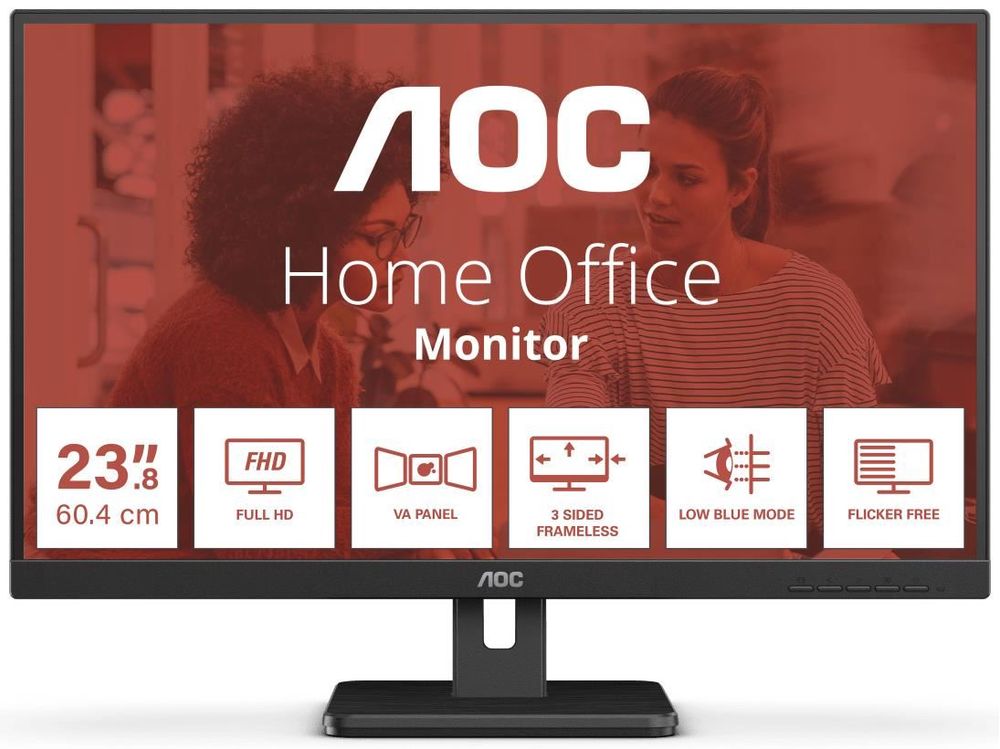 AOC 24E3UM schwarz 60.47 cm (23.8") Full HD Monitor