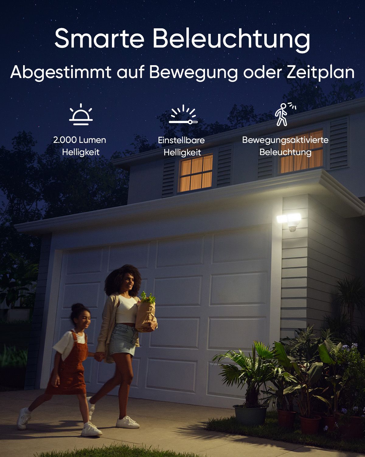 eufy Security Floodlight Cam E340, Dual-Sicherheitskamera, weiß