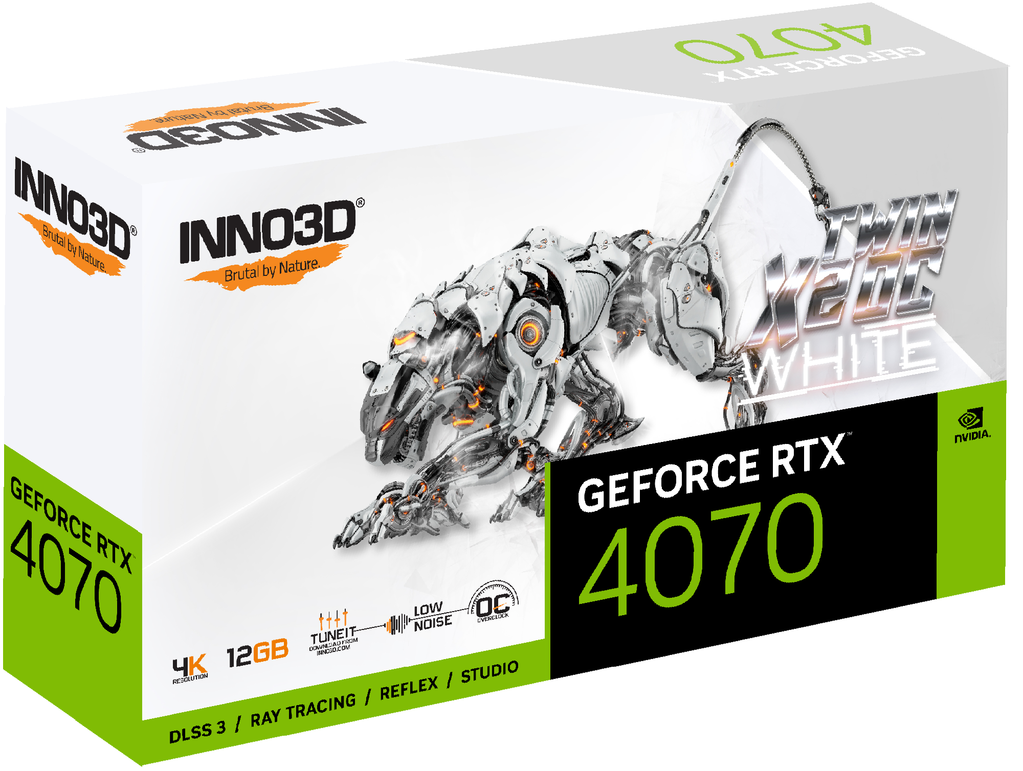 INNO3D GeForce RTX 4070 TWIN X2 OC WHITE 12GB GDDR6X Grafikkarte 3xDP/HDMI