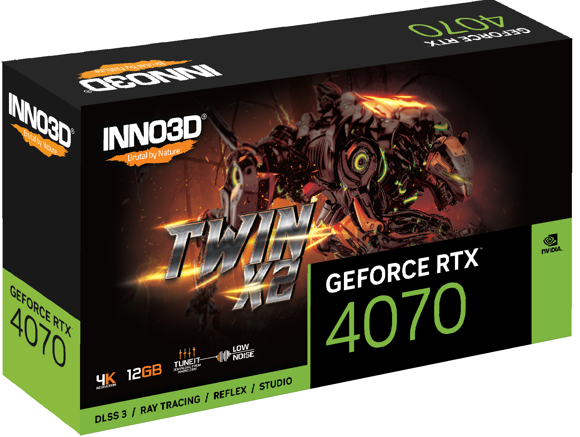 INNO3D GeForce RTX 4070 TWIN X2 12GB GDDR6X Grafikkarte 3xDP/HDMI