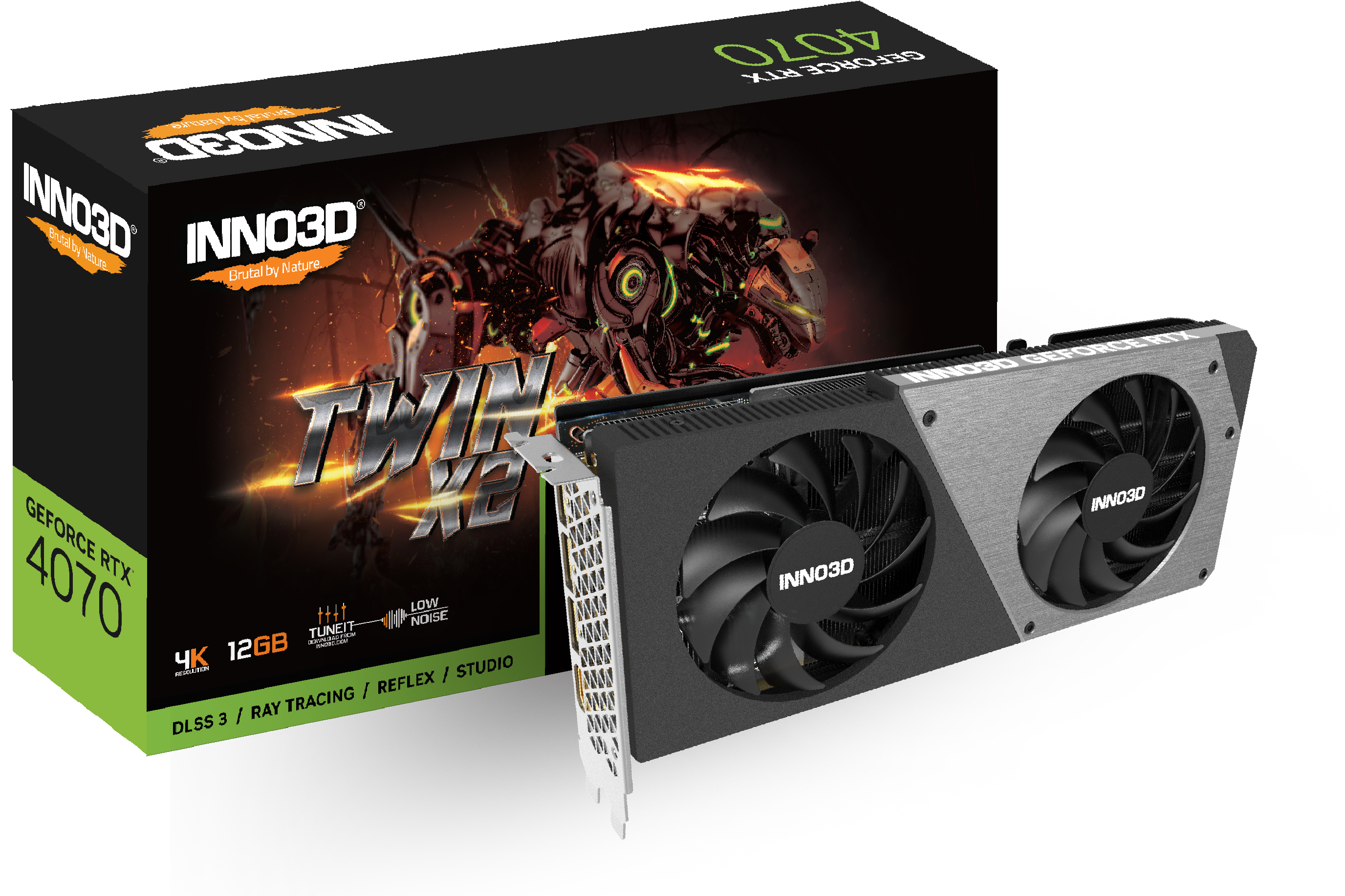 INNO3D GeForce RTX 4070 TWIN X2 12GB GDDR6X Grafikkarte 3xDP/HDMI