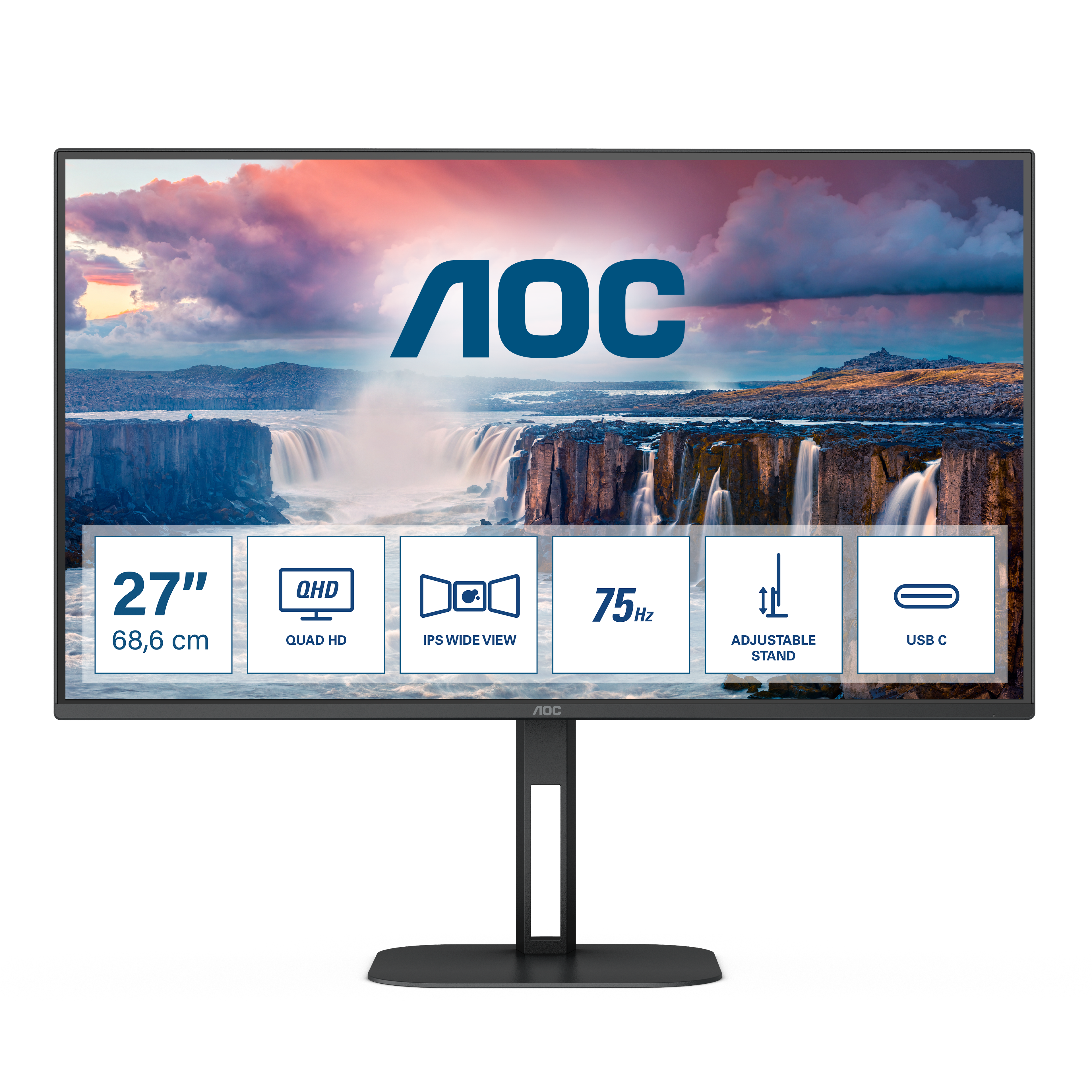 AOC Q27V5C/BK 68.6 cm (27") WQHD Monitor