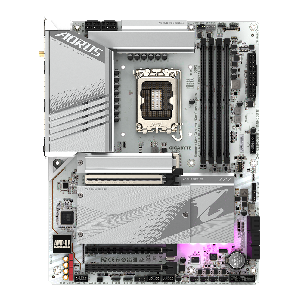 GIGABYTE Z790 AORUS ELITE AX ICE ATX Mainboard Sockel 1700 DP/HDMI/WIFI/BT