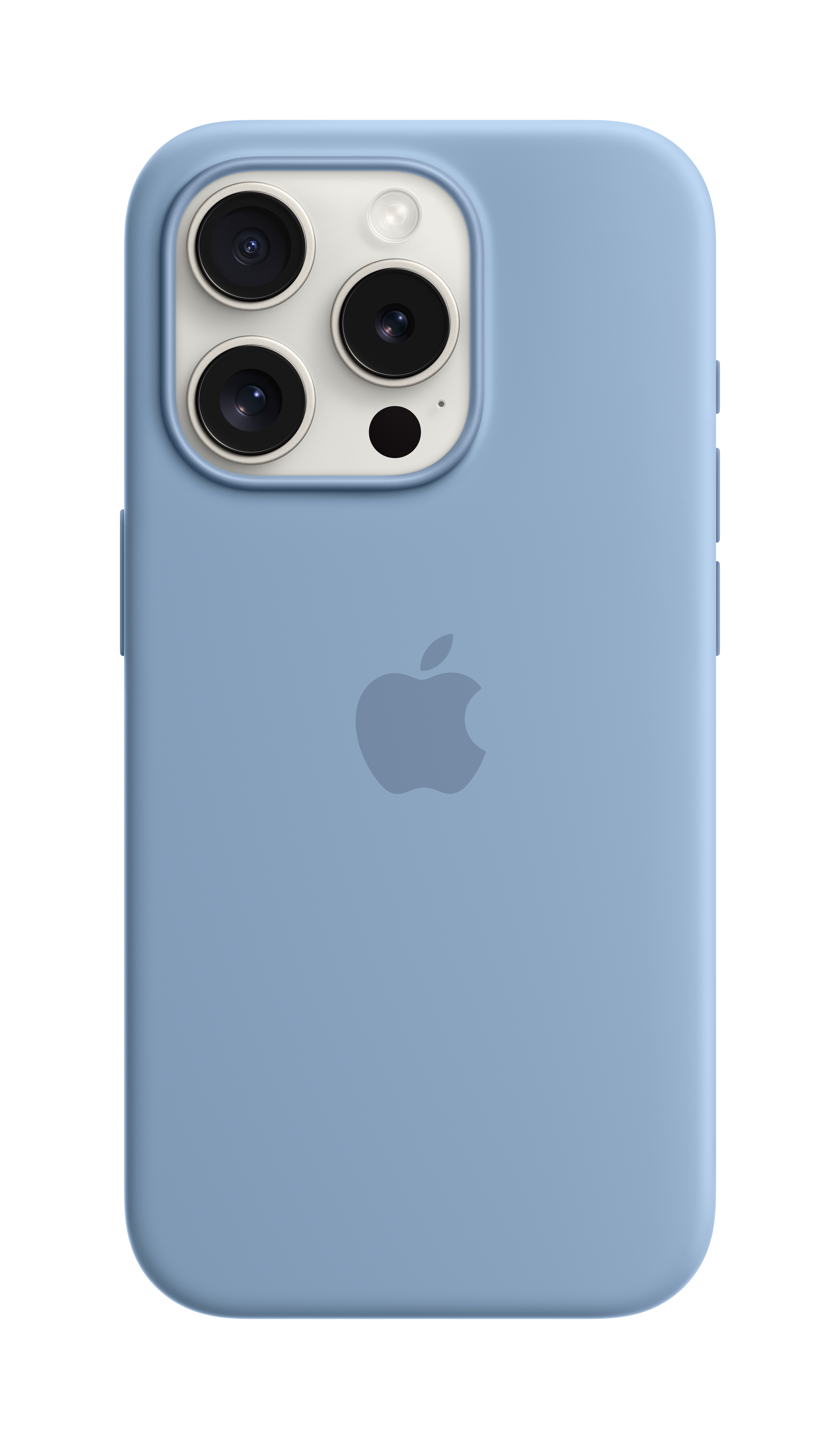 Apple Original iPhone 15 Pro Silicone Case mit MagSafe - Winterblau