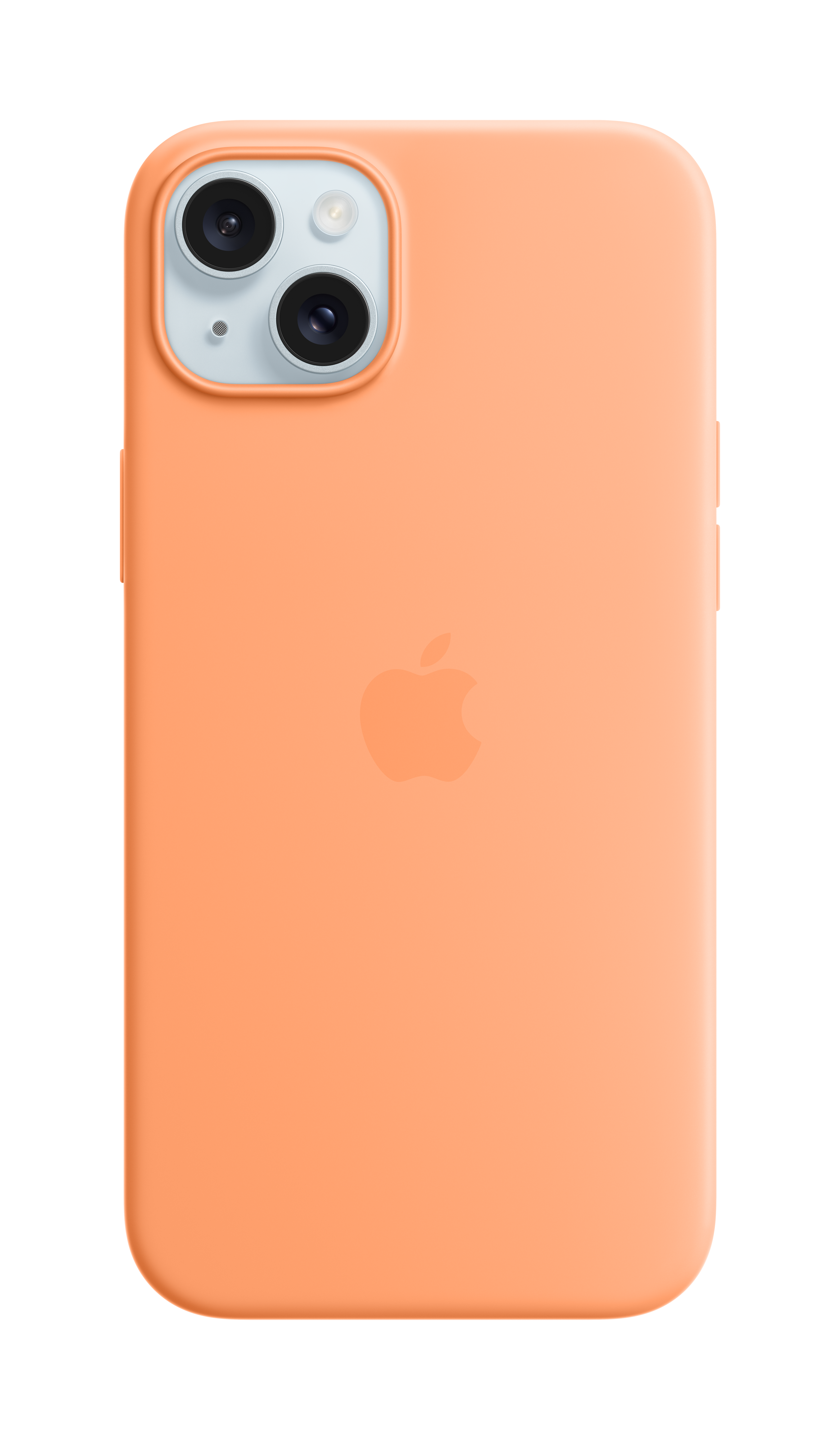 Apple Original iPhone 15 Plus Silicone Case mit MagSafe - Sorbet Orange