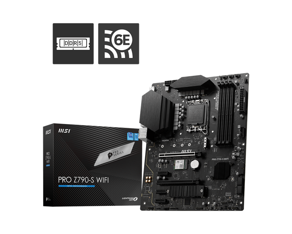 MSI PRO Z790-S WIFI ATX Mainboard Sockel 1700 WIFI/BT/M.2/LAN/HDMI/DP/USB-C