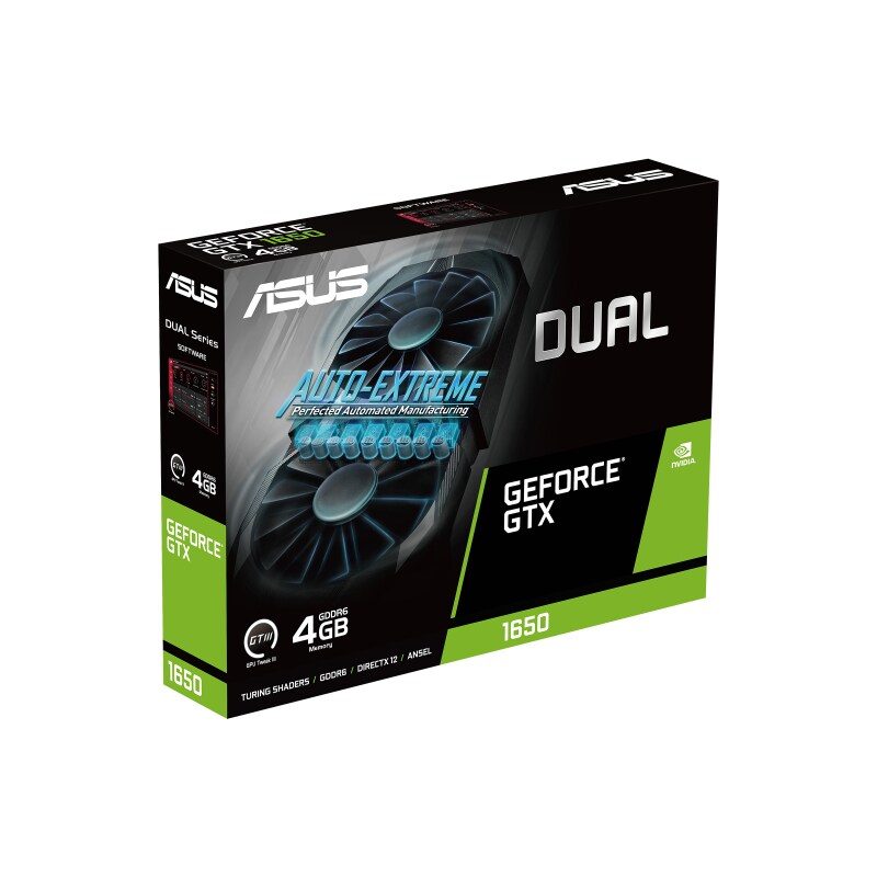 ASUS GeForce GTX 1650 Dual V2 4GB GDDR6 Grafikkarte DP/HDMI/DVI