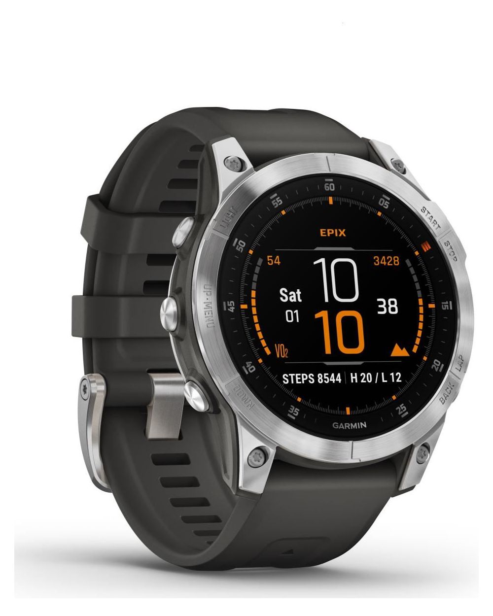 Garmin EPIX™ (Gen 2) Schiefergrau/Silber mit QuickFit®-Silikon-Armband 22 mm