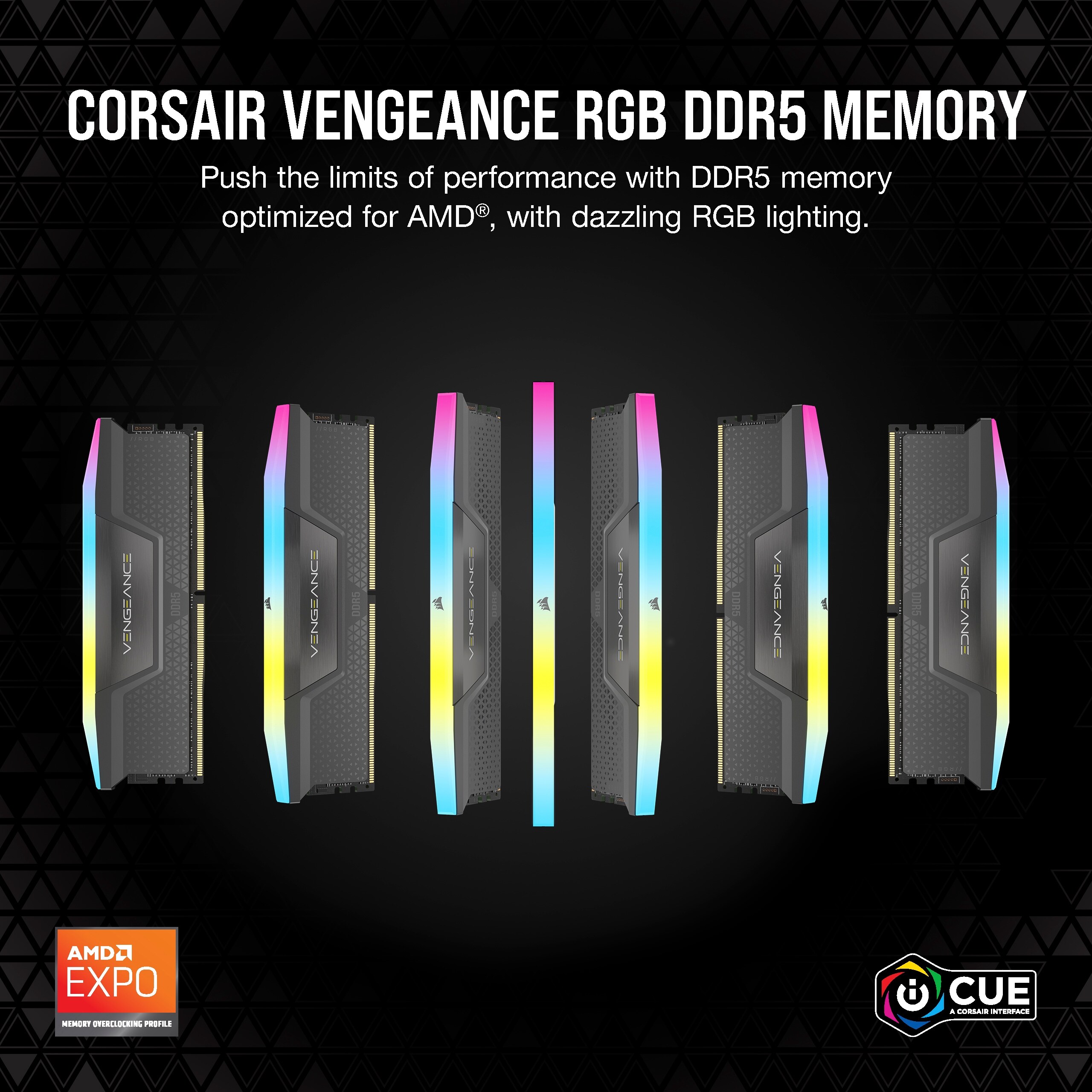 32GB (2x16GB) Corsair Vengeance RGB DDR5-6000 CL36 EXPO RAM Speicher Kit