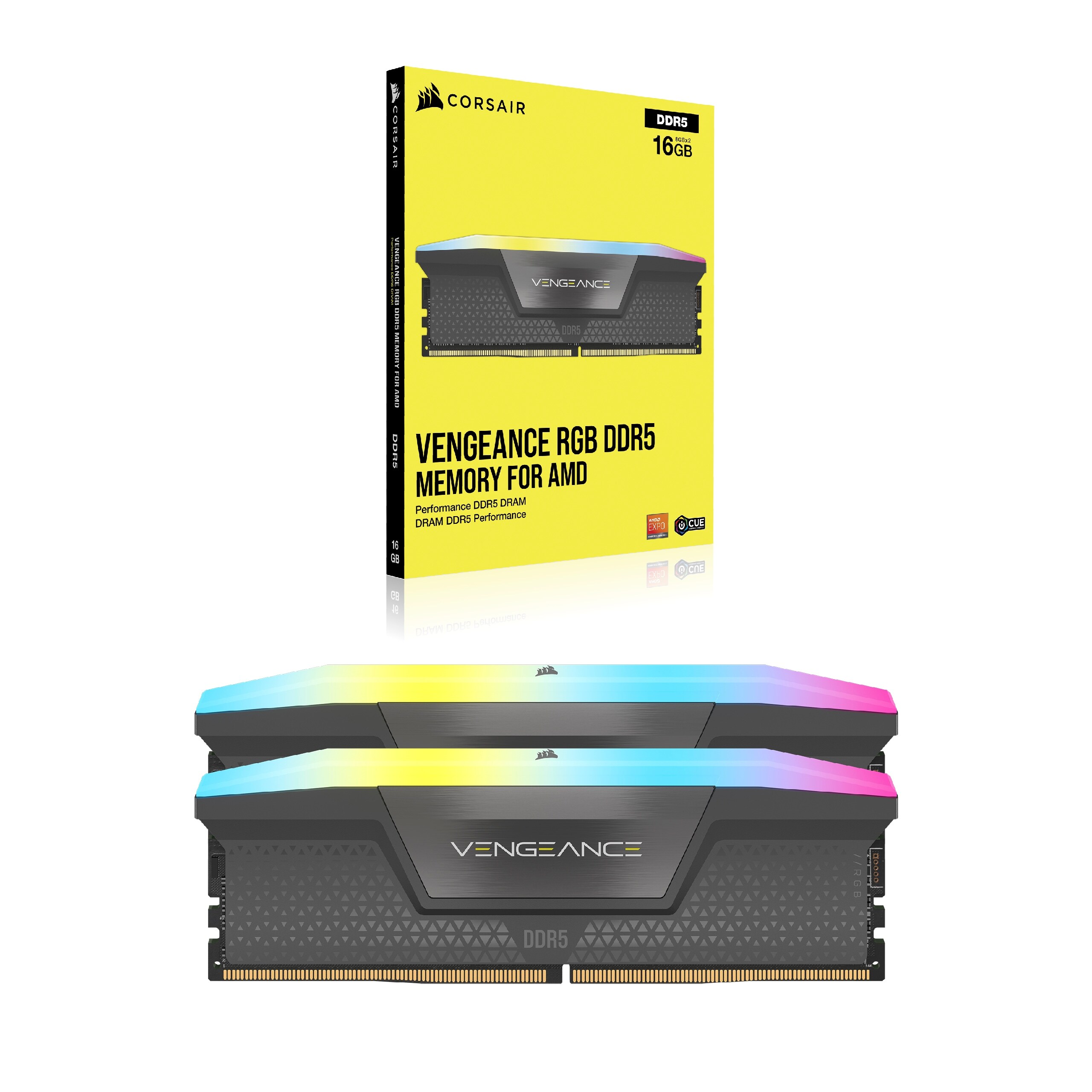 32GB (2x16GB) Corsair Vengeance RGB DDR5-6000 CL36 EXPO RAM Speicher Kit