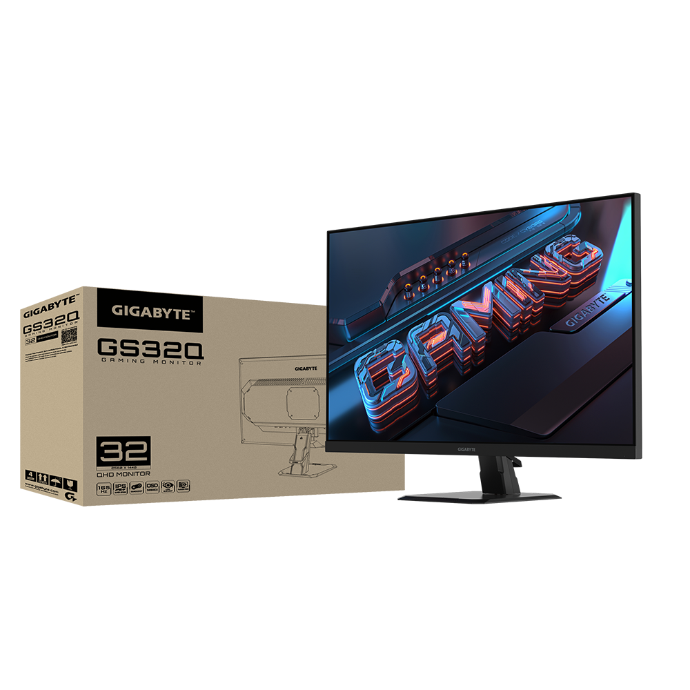 Gigabyte GS32Q 80cm (31,5") QHD IPS Gaming Monitor 16:9 HDMI/DP 170Hz Sync 1ms