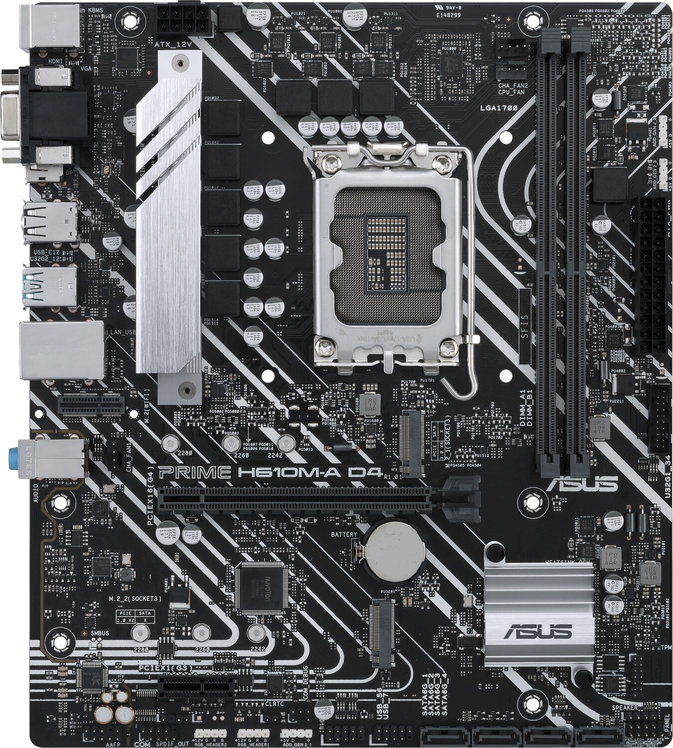 ASUS PRIME H610M-A-CSM D4 mATX Mainboard Sockel 1700 HDMI/DP/VGA