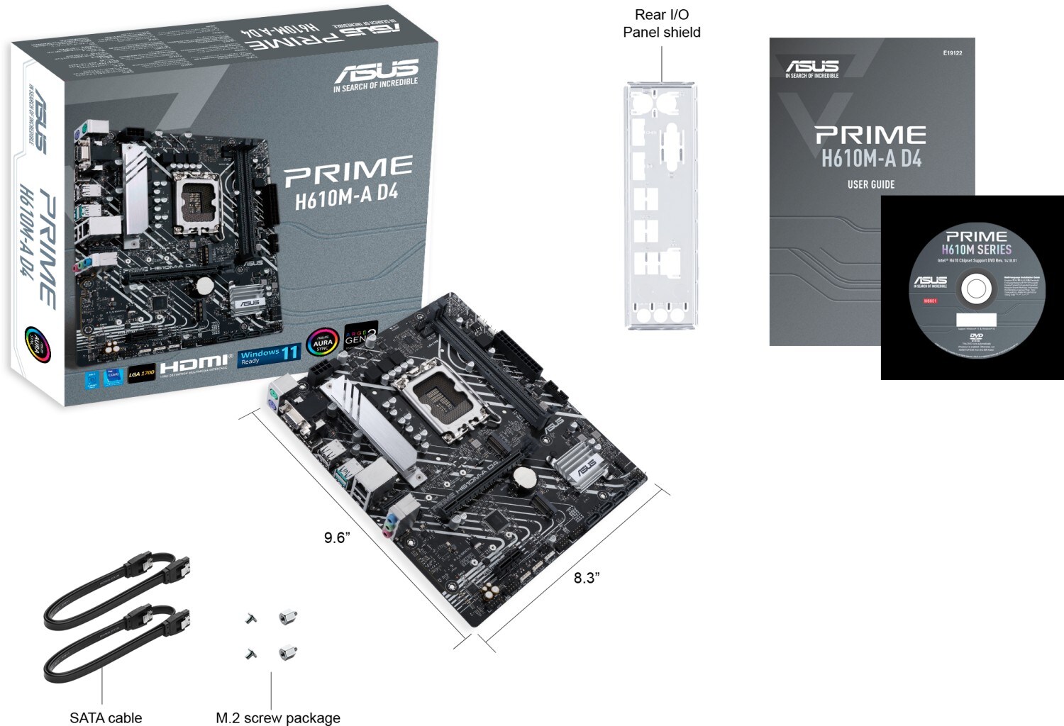 ASUS PRIME H610M-A-CSM D4 mATX Mainboard Sockel 1700 HDMI/DP/VGA