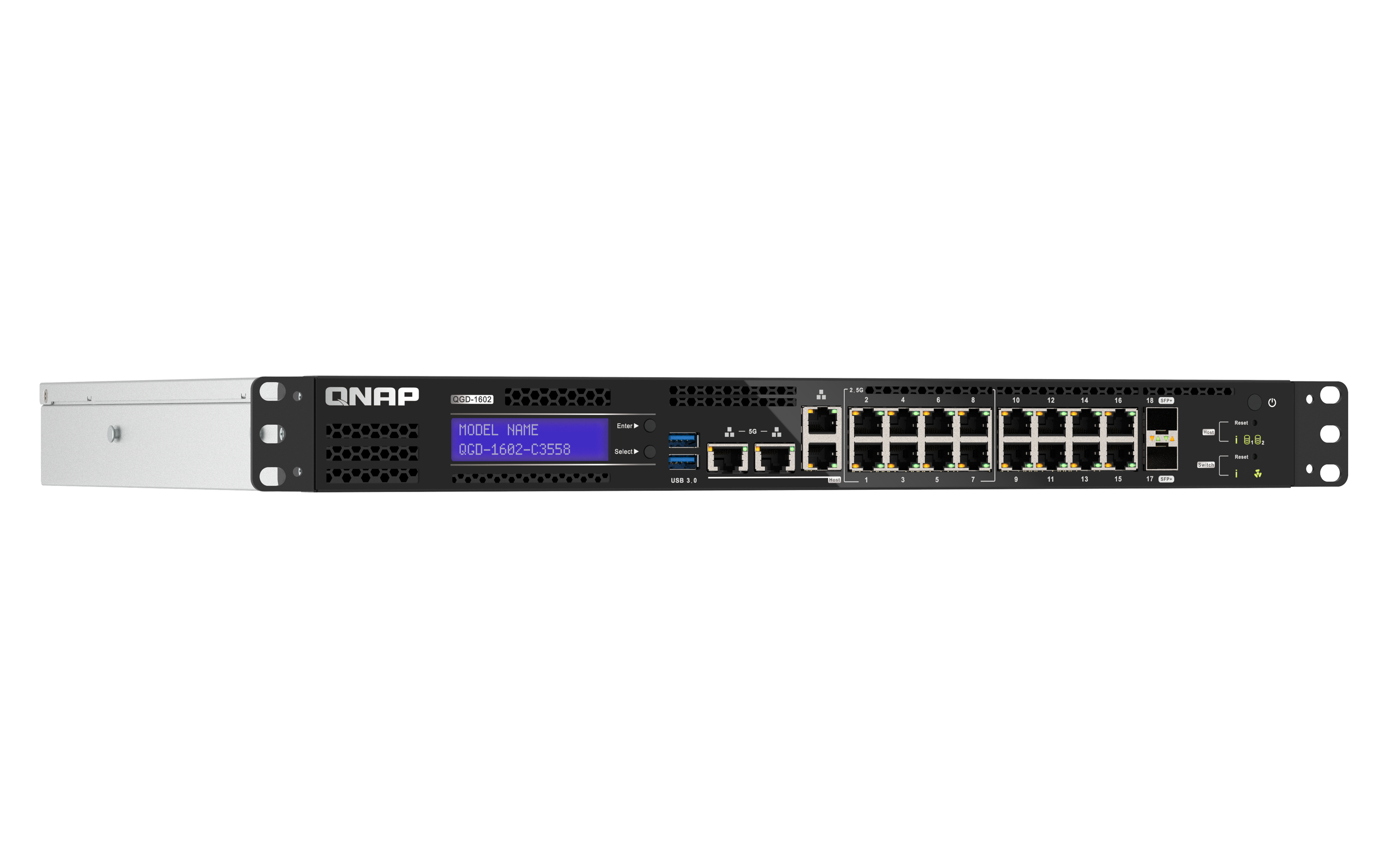 QNAP QGD-1602-C3558-8G Smart Edge Switch mit 2,5 GbE und 10 GbE Fähigkeit